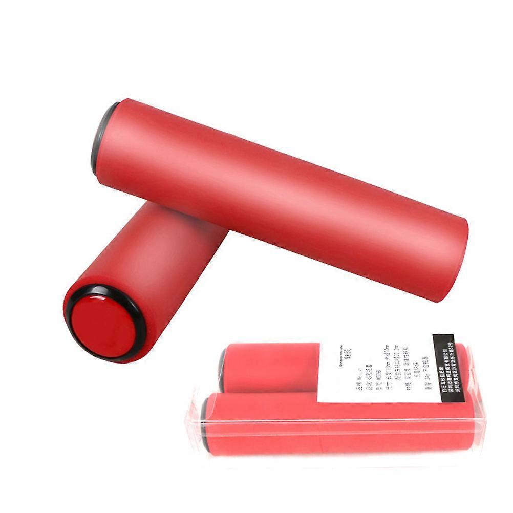 Universal Handlebar Grips Ergonomic Design Anti-Slip Vibration Absorption Comfortable Grip Red 12.8x6x3cm 1 Pair