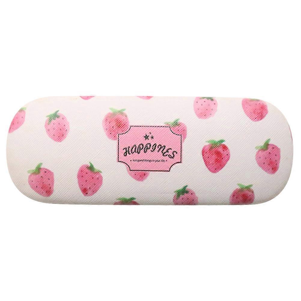 Glasses Case Cartoon Fruit Pattern Strawberry Storage Protection 16.00X6.00X3.50CM Rectangular Simple and Elegant Eyeglass Case Everyday Use 1Pcs