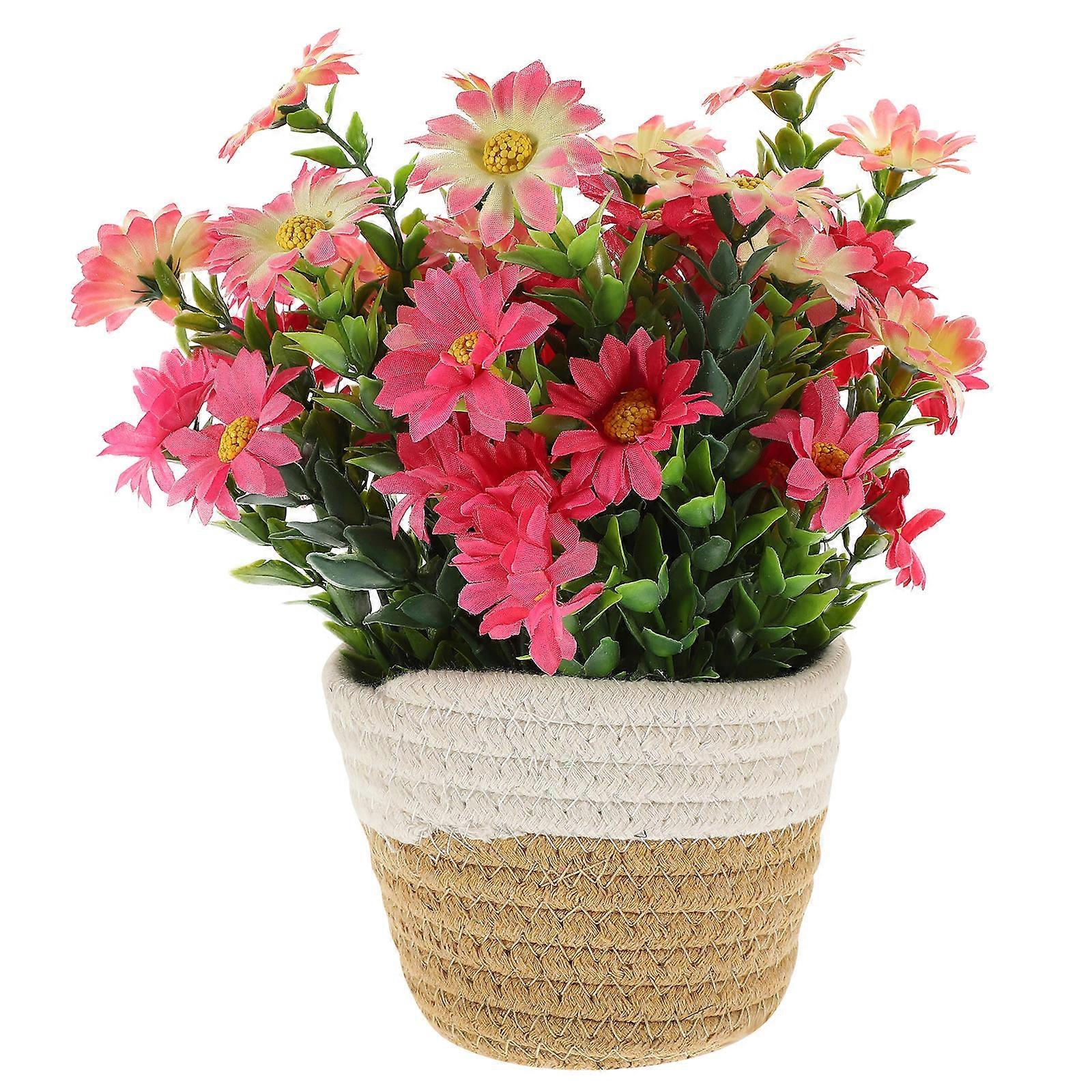 Woven Basket Artificial Potted Plants for Home Decor
