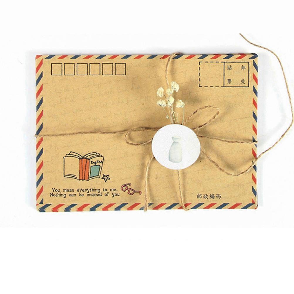 Retro Envelope Greeting Card Envelopes Khaki 17.5x12.5x0.1cm Mailing and Storage for Scrapbooking 8Pcs