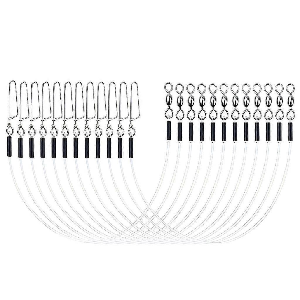 Fluorocarbon Fishing Leader Set for Saltwater and Freshwater Fishing Line with Swivels Ref: 6276