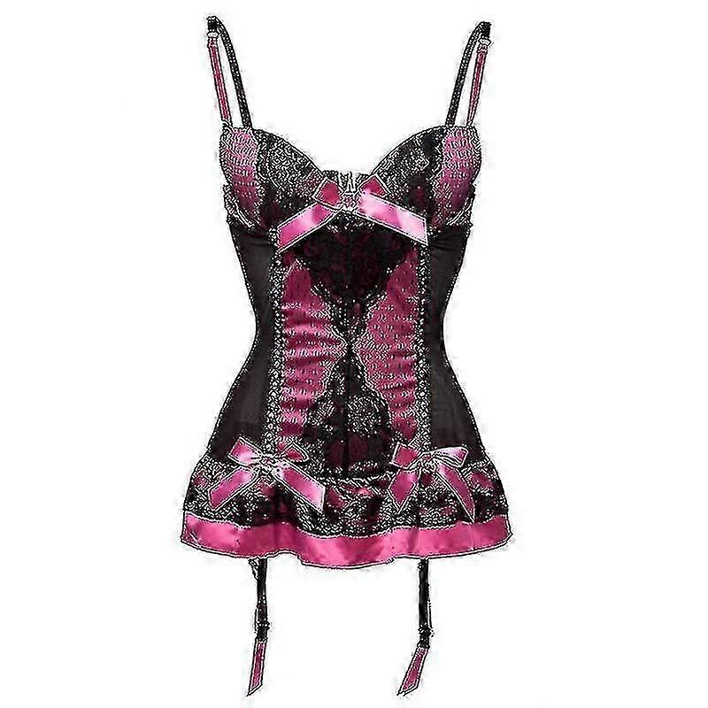 بالإضافة إلى حجم مشد الملابس الداخلية الدانتيل الأزهار شفافة مبطن كأس الكورسيهات الأشرطة الملابس الداخلية Bowknot مشد Bustiers مع حمالات