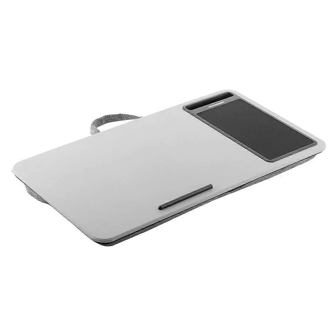 Laptop Table with Cushion and Built-in Mouse Pad gray