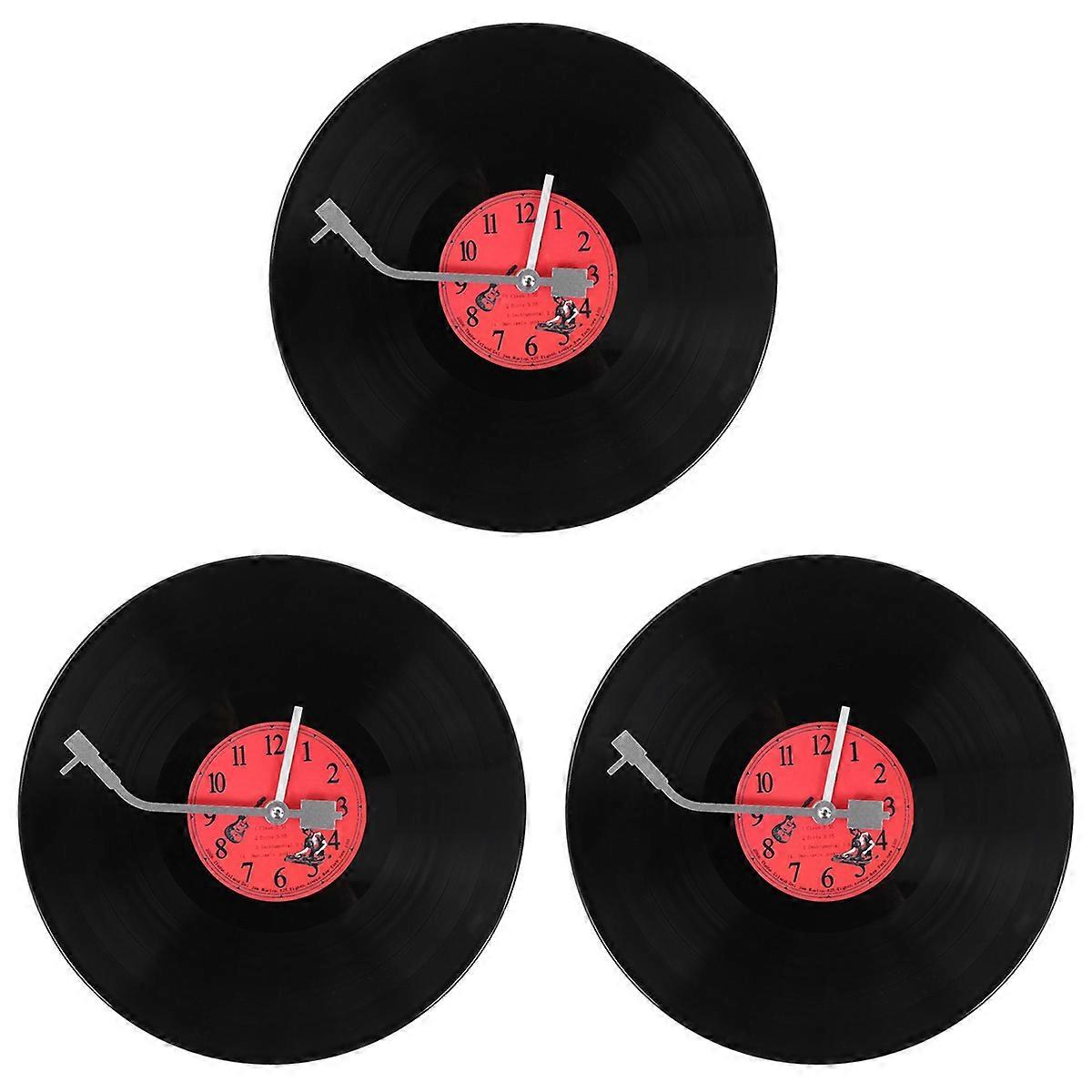 Ultra-Quiet Clock Vinyl Record Personality Wall Clock Cafe Wall Clock