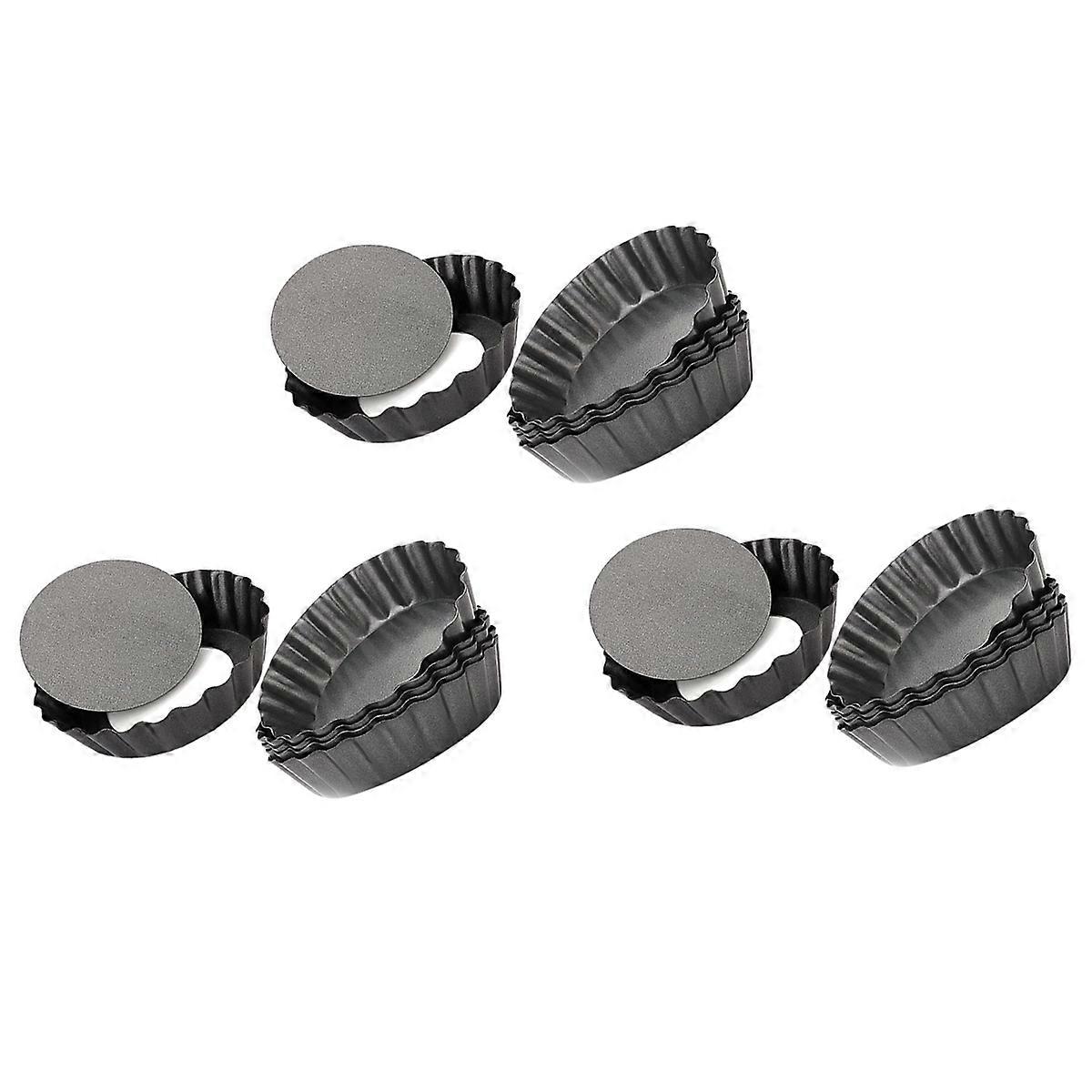 6 Pcs Egg Tart Molds, 3Inch Mini Tart Pans Removable Bottom