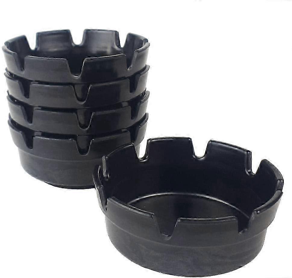 10 Pack Black Melamine Ashtrays