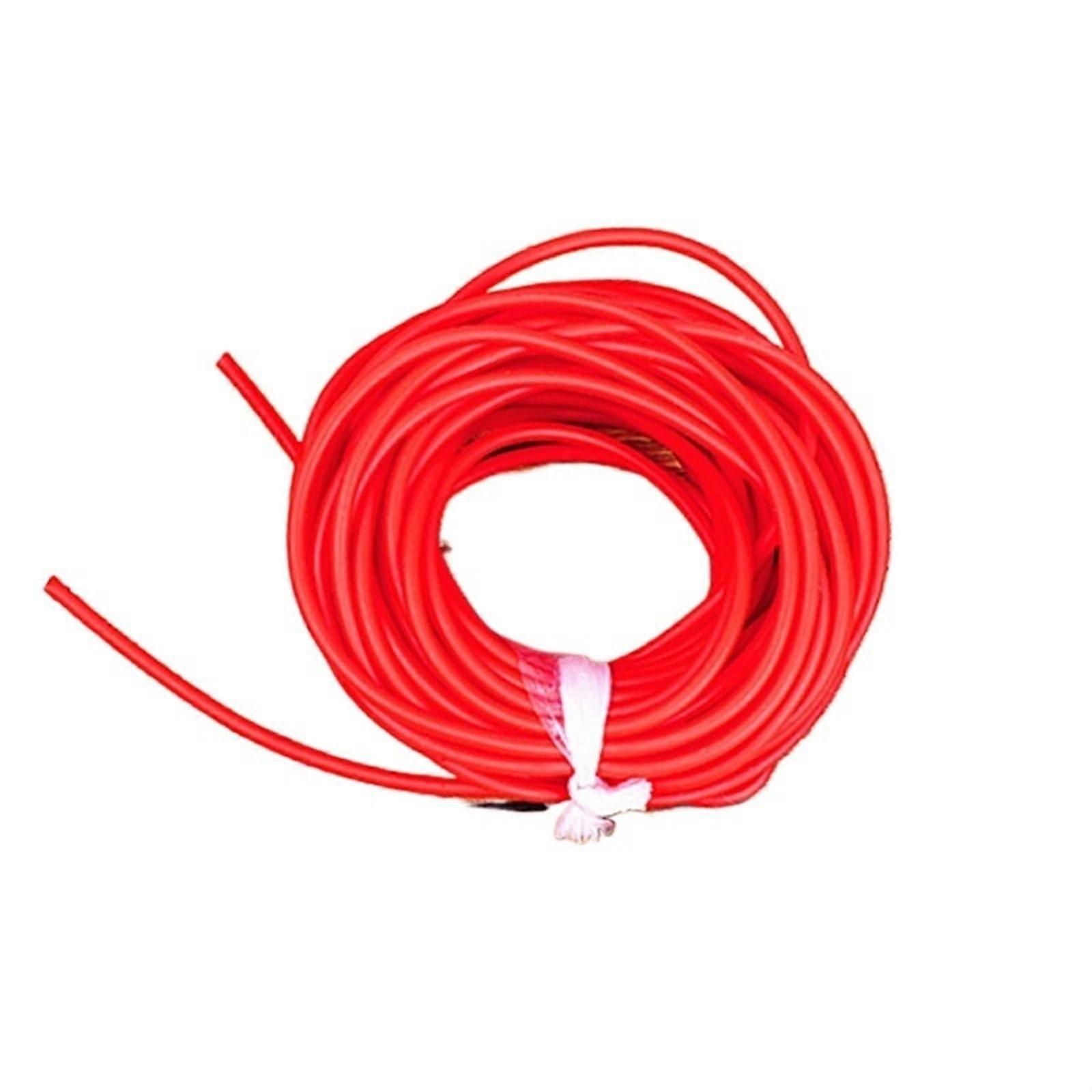 Rubber Hose Pipe, 5 Metres Flexible Natural Latex Hose in Red, Elastic Drainage Band Sling for Outdoor Use