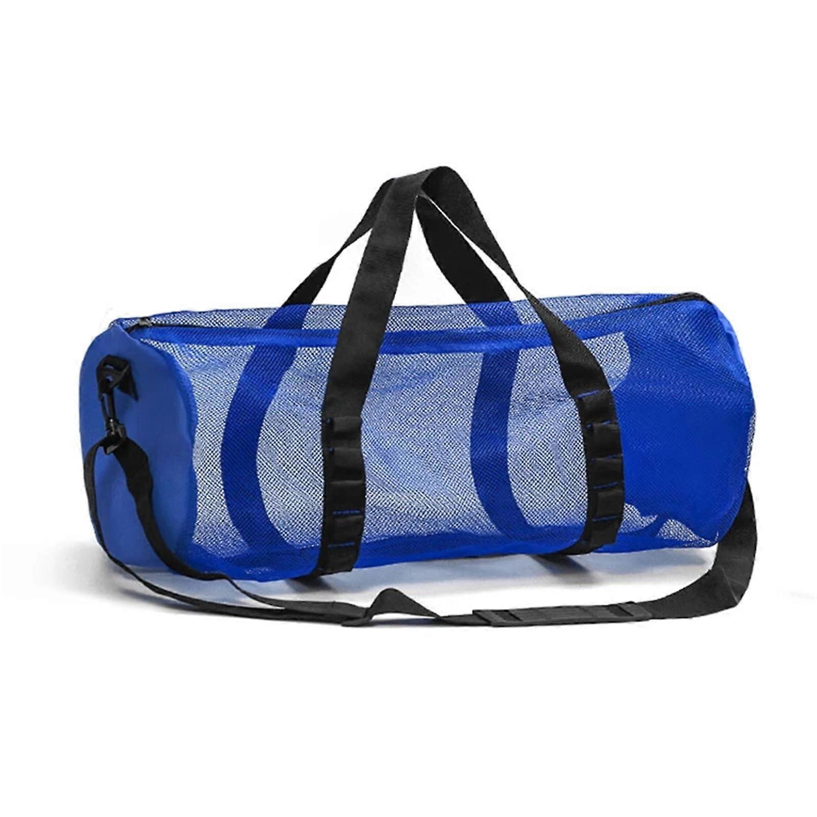 Mesh diving bag, for diving and snorkeling equipment and accessories – dry bag for mask, f, snorkel waterproof sports bag for (Blue)