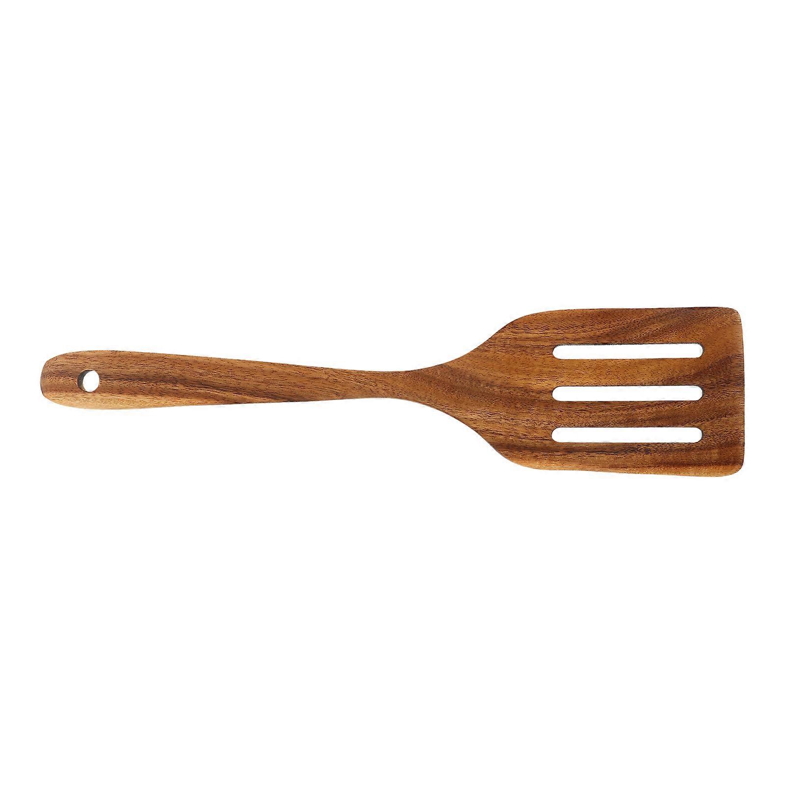 Wood Solid Turner Kitchen Spatula Multi-Purpose Stewing Home Cooks Ergonomic Handle 1Pack
