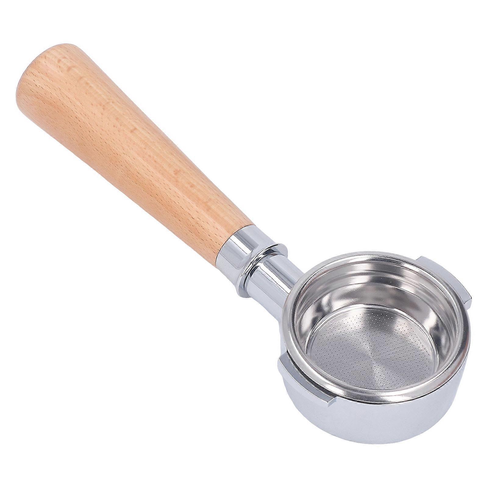 58mm Coffee Portafilter Aluminum Alloy 2 Ears Bottomless Portafilter Handle with Single Layer Filter Screen