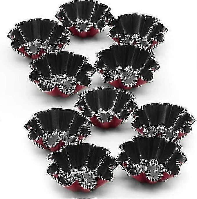 10 pack terteformer, mini karbonstål kake muffin mold bokser