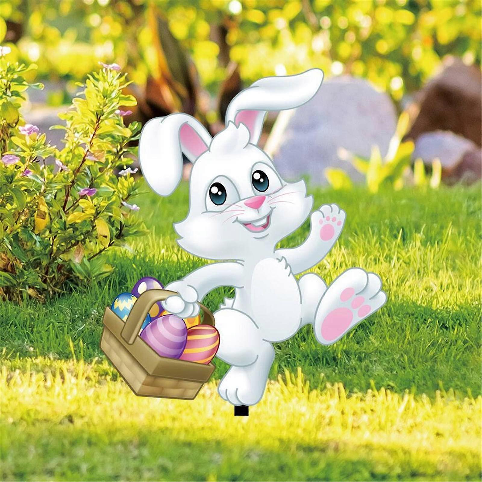 Easter Spring Stake, Garden Decoration, Easter Gift (hWhite) Ref: 2891