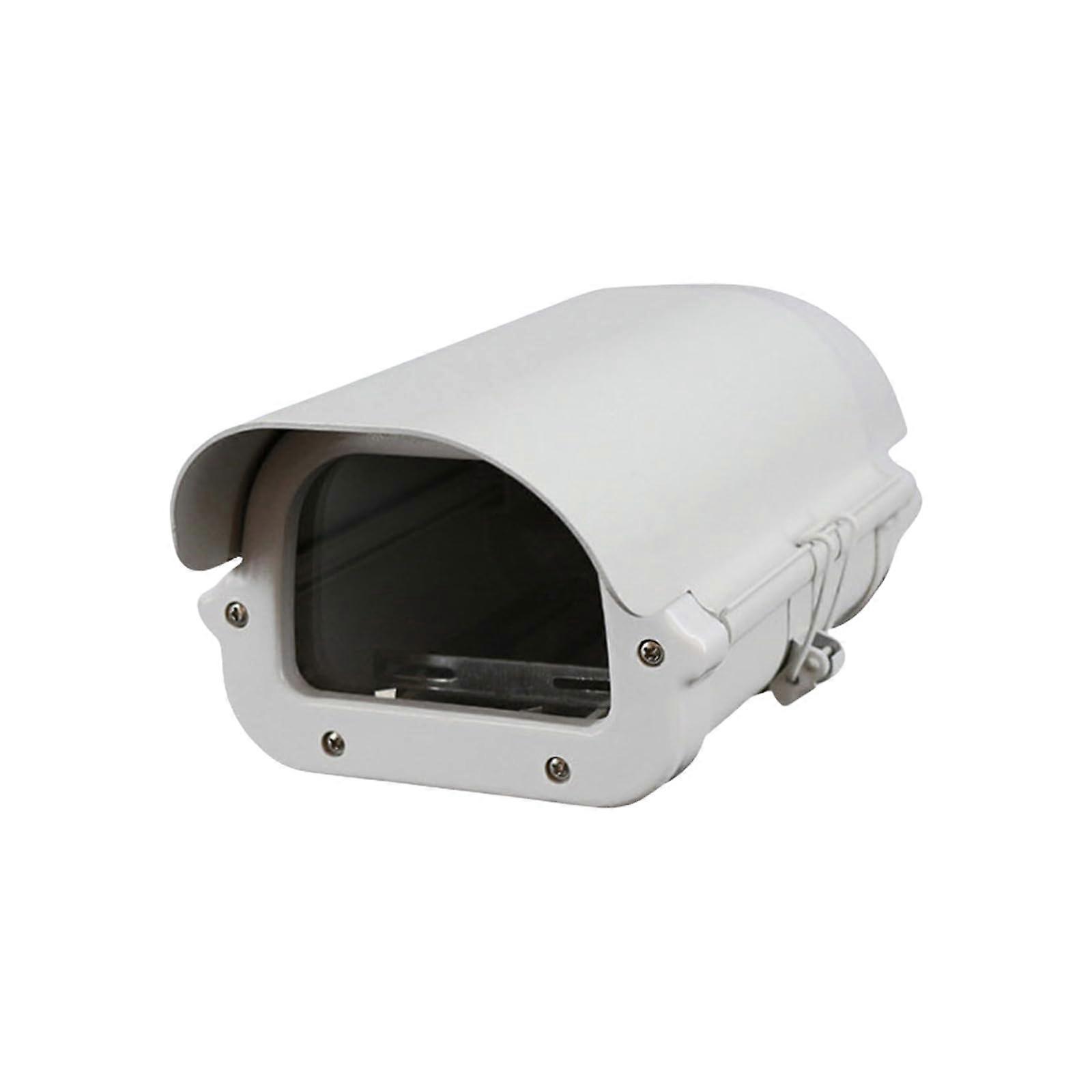 Aluminum Alloy Surveillance Camera Housing, Weatherproof 6 Inch Outdoor Security Camera Case with Side Access and Sun Shield