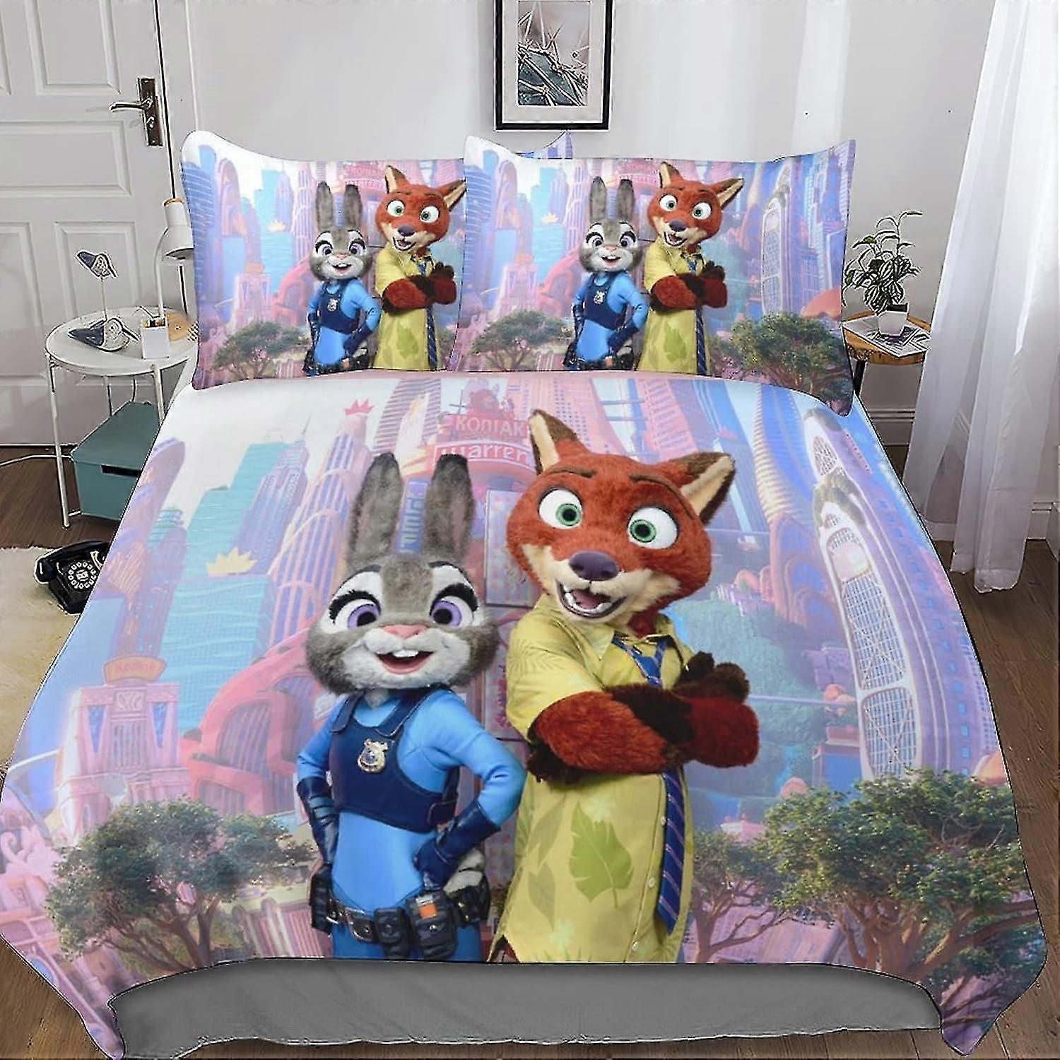 Påslakan sängkläder för pojkar flickor, 3D täcke överkast, 3 stycken mjuk mikrofiber dubbel