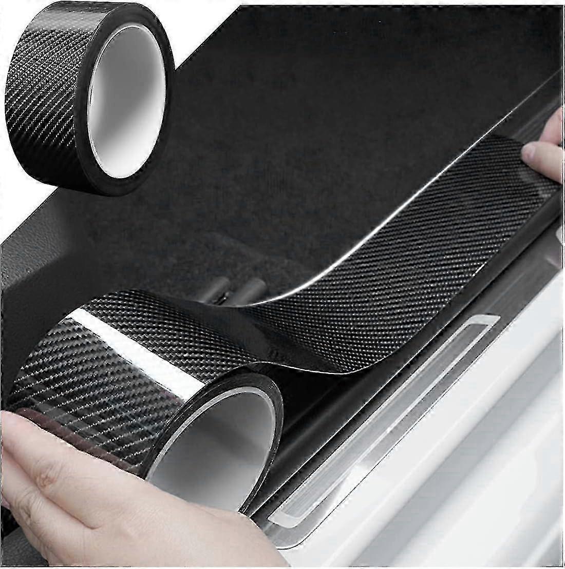 5D Carbon Fiber Anti-Collision Protector Tape Automotive Scratch Cover Strip, 2.7x 197