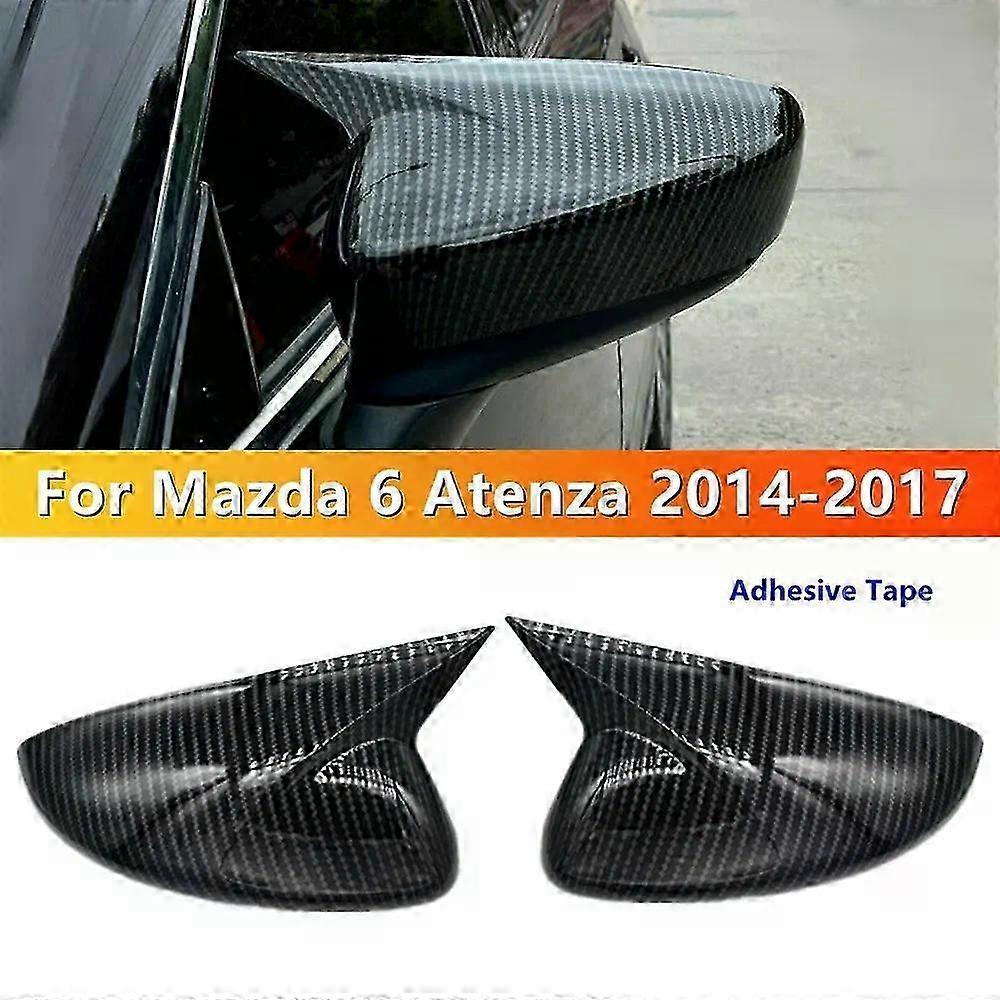 Car Rearview Side Mirror Cover Wing Cap for Certain Brand 2014-2017 ABS Carbon/Black Trim