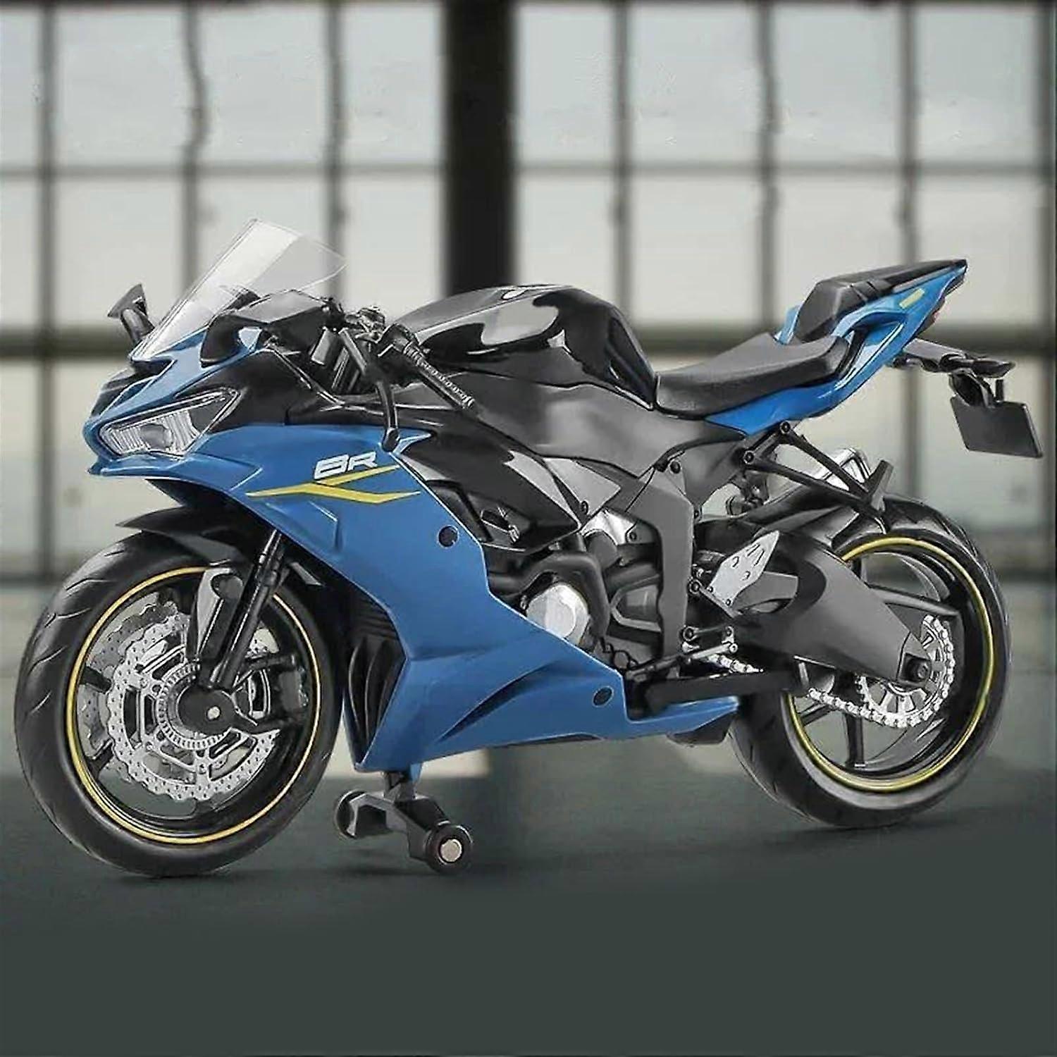 1:12 Scale Model Motorcycle, Die-Cast Metal Collector's Item, Blue