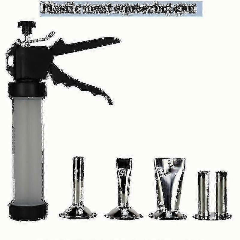 Jerky Maker Gun With 4 Stainless Steel Nozzles Suitable for Various Brands
