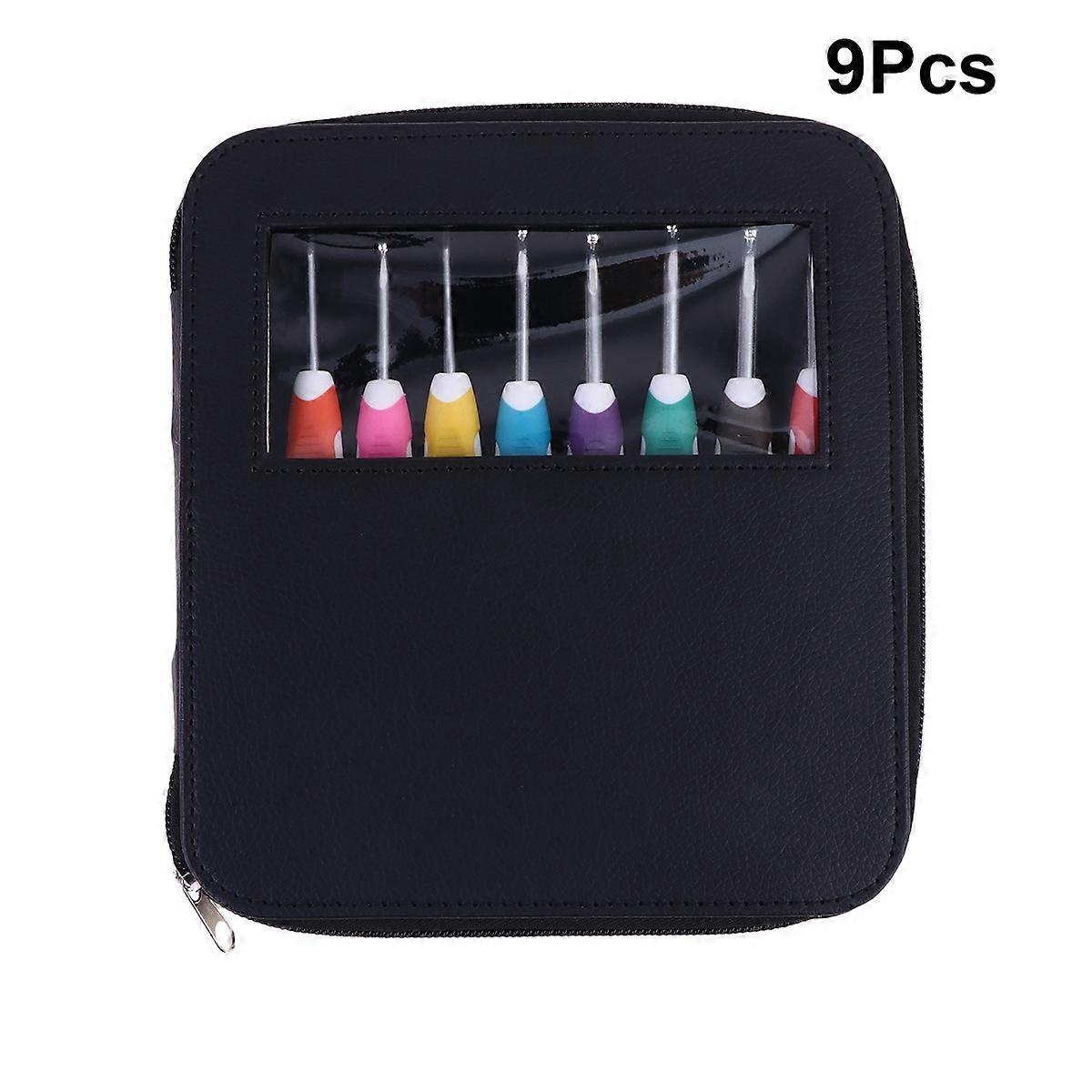 Metal Crochet Hooks TPR Two-Tone Plastic Handle Knitting Tools Non-Slip Grip For Knitting Projects Experienced