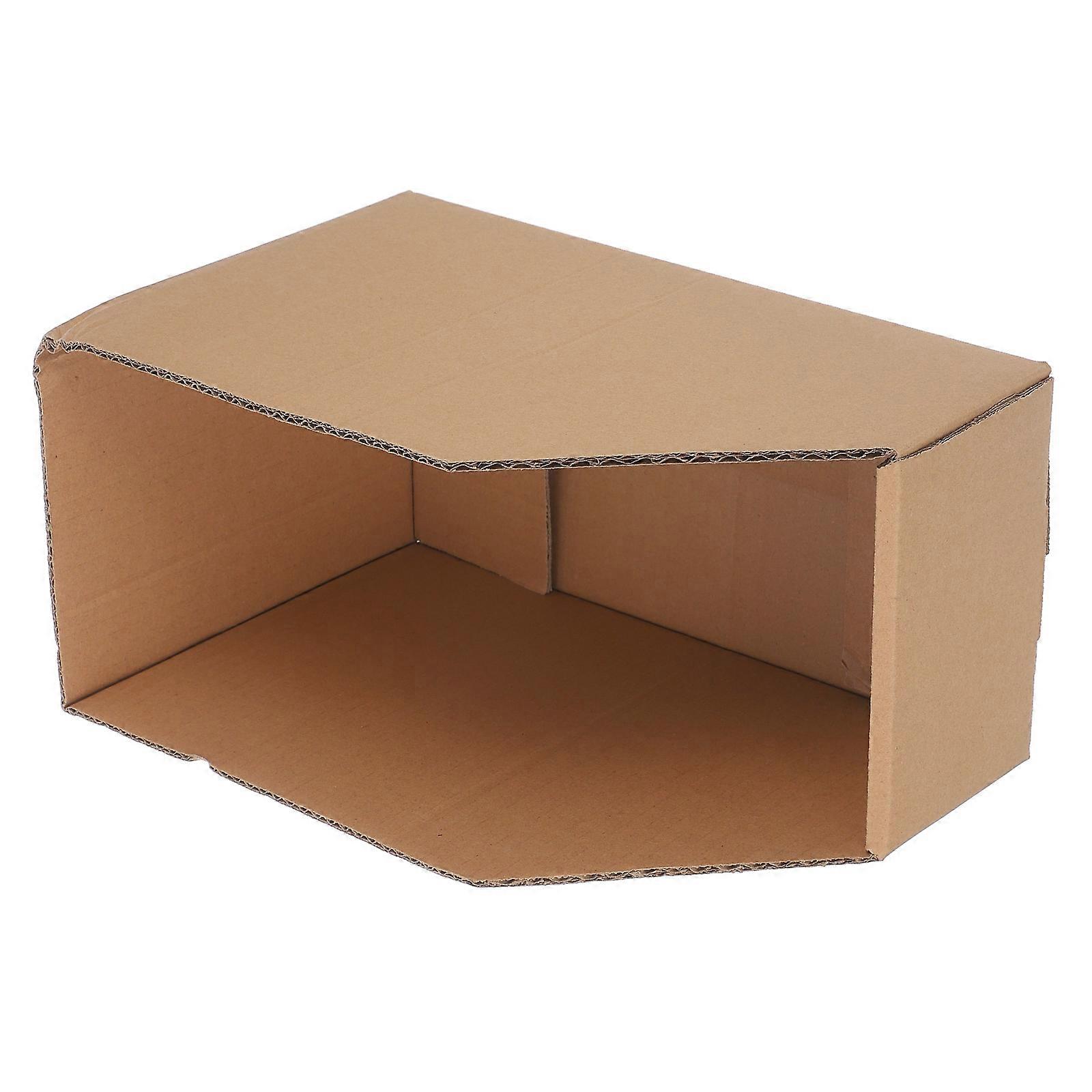 Corrugated Storage Basket Compact Organizer Box for Kitchen Desktop Lightweight Sturdy Household Container