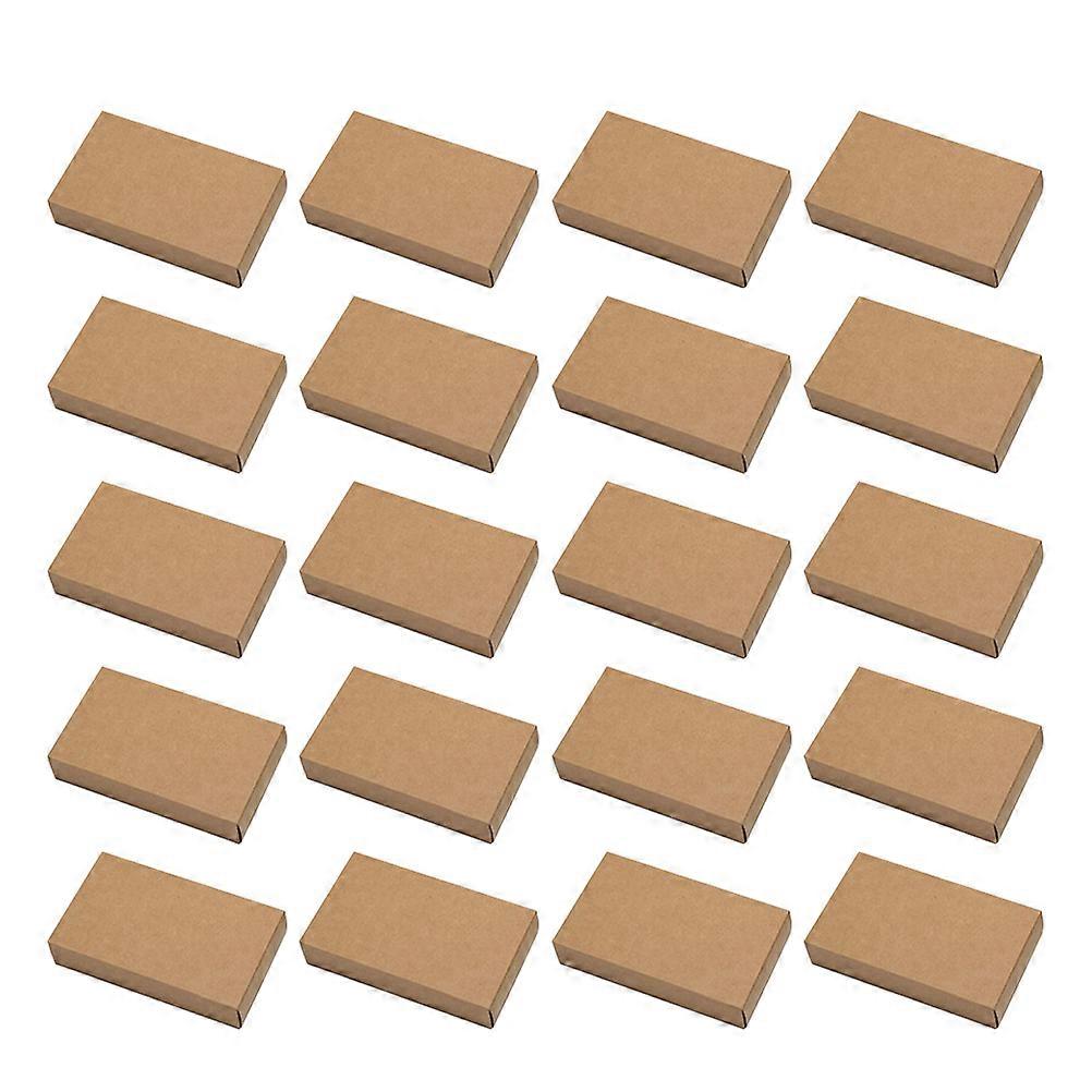 Kraft Paper Candy Boxes Square Shape Pull and Push Design Soap Boxes For Party Favor 20Set