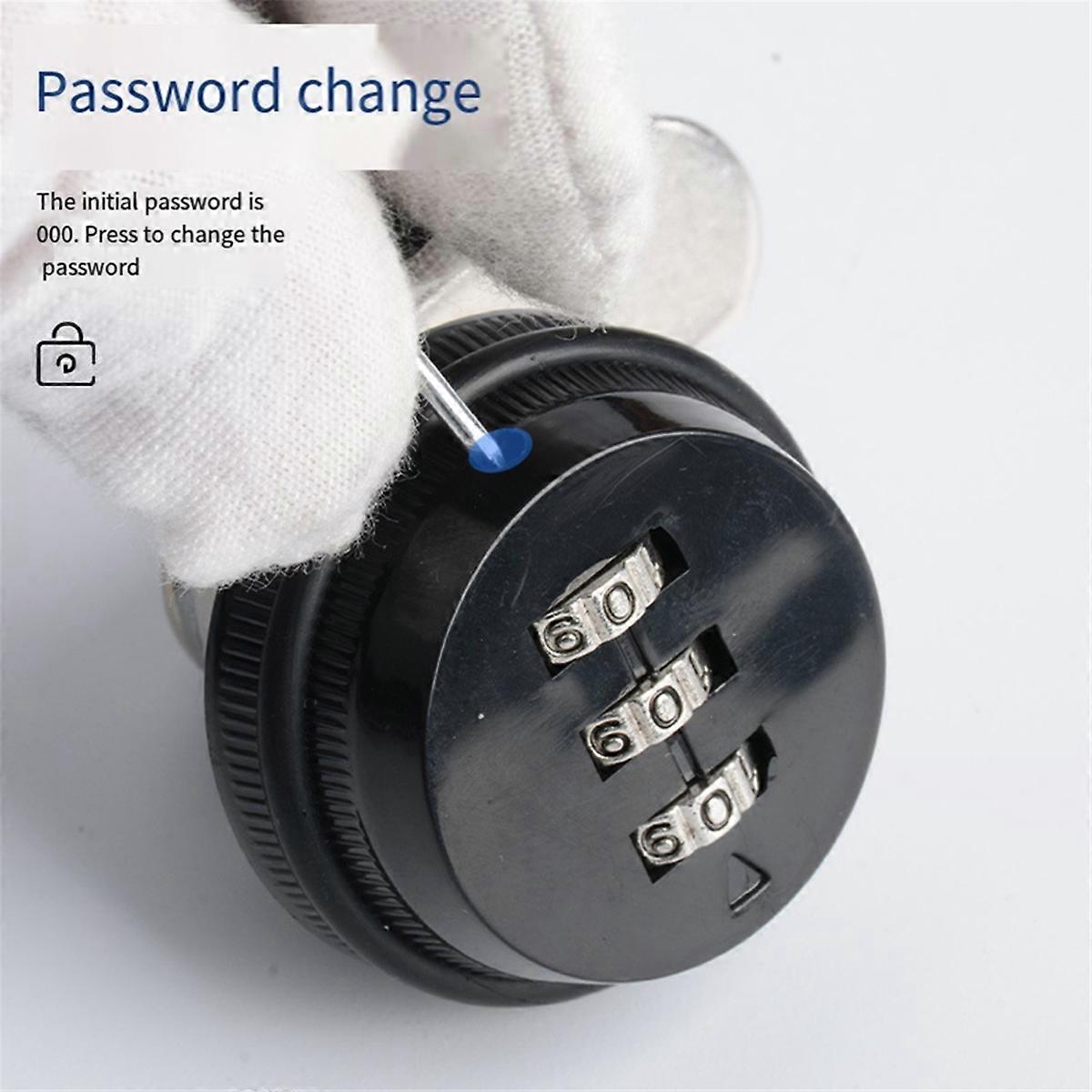 20mm Mechanical Combination Lock Anti Theft Lock for Office Filing Cabinet Drawer Envelope Box Storage Cabinet Chrome