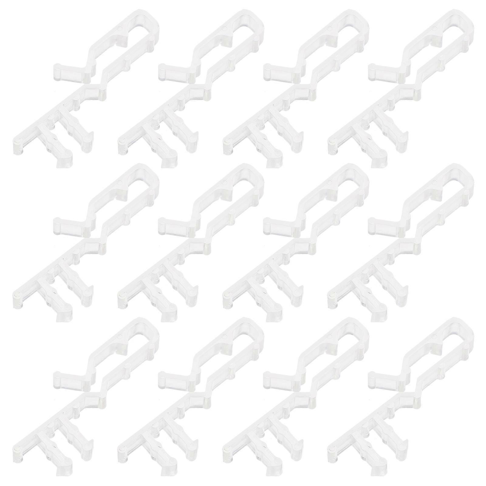 Clear Plastic Blind Clips Valance Clips For Window Treatment Sleek And Tidy Appearance Hidden Channel Design 24Pcs