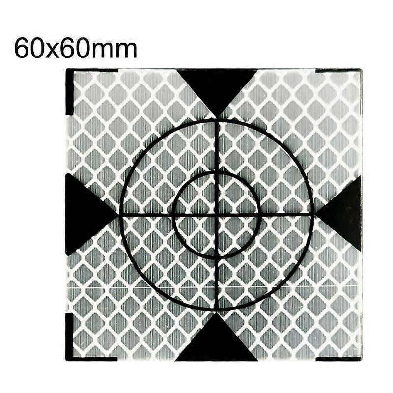 FP001 Diamond Tunnel Mapping Reflective Sticker Monitoring Measurement Point Sticker, Size: 60x60mm With Triangle