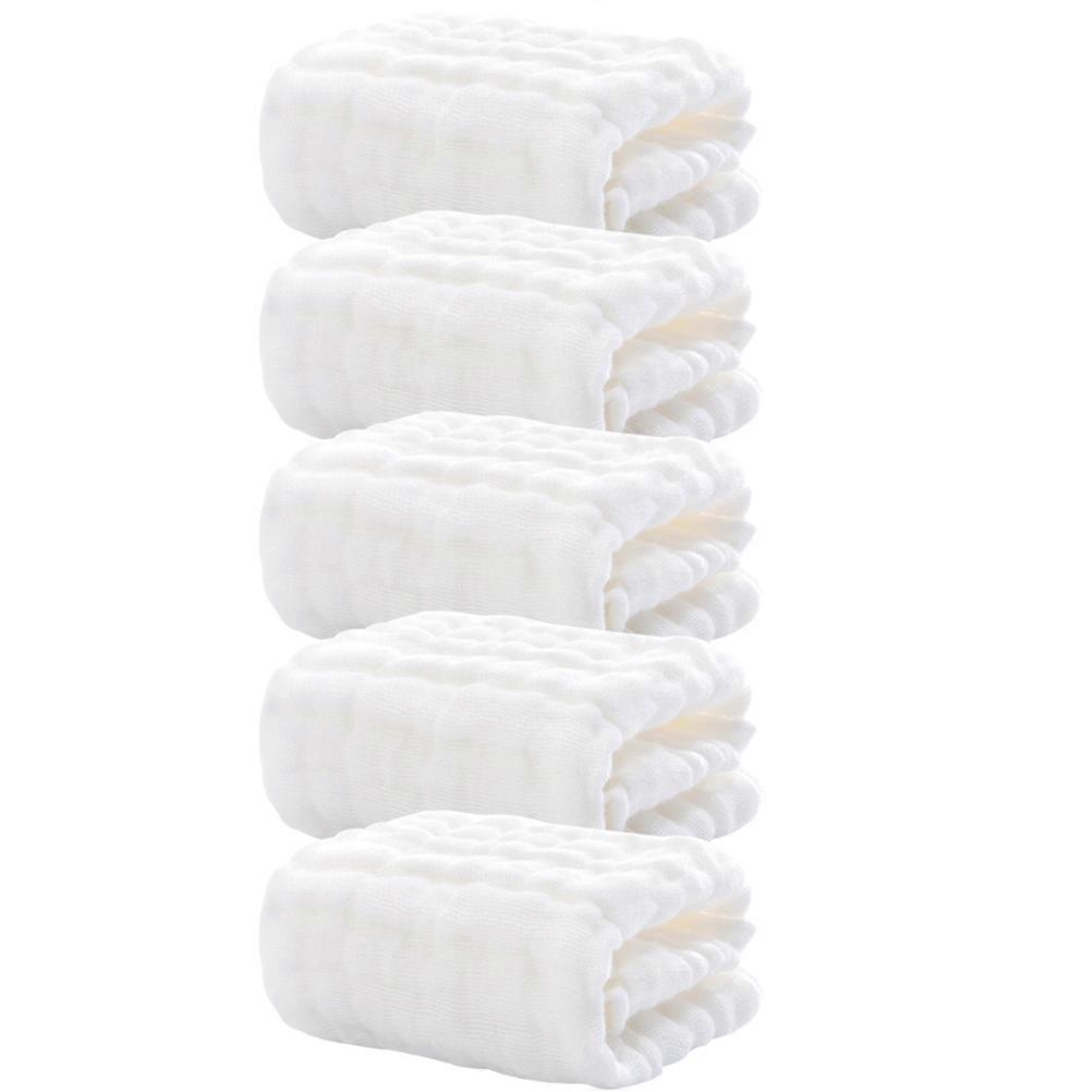 Washcloths For Baby Burp Towel Saliva Absorption Square Six Layer Design 11.8×11.8in 5Set