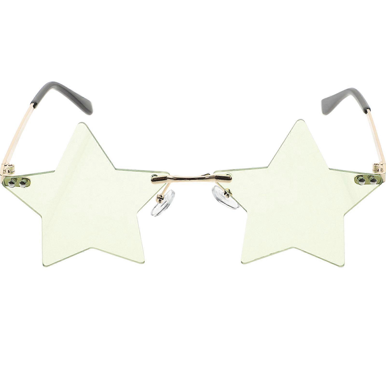 It sounds like you're describing or promoting a product—**star shaped rimless sunglasses** that are suitable for parties, festivals, and even daily