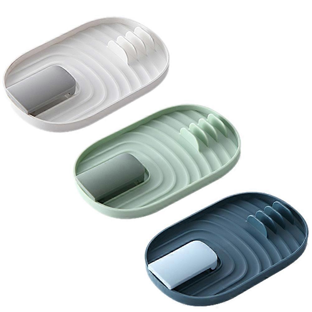 Spoon Storage Rack Spatula Rest Rack Compact Design Kitchen Utensils Holder Plastic Multi-slot 3Pack