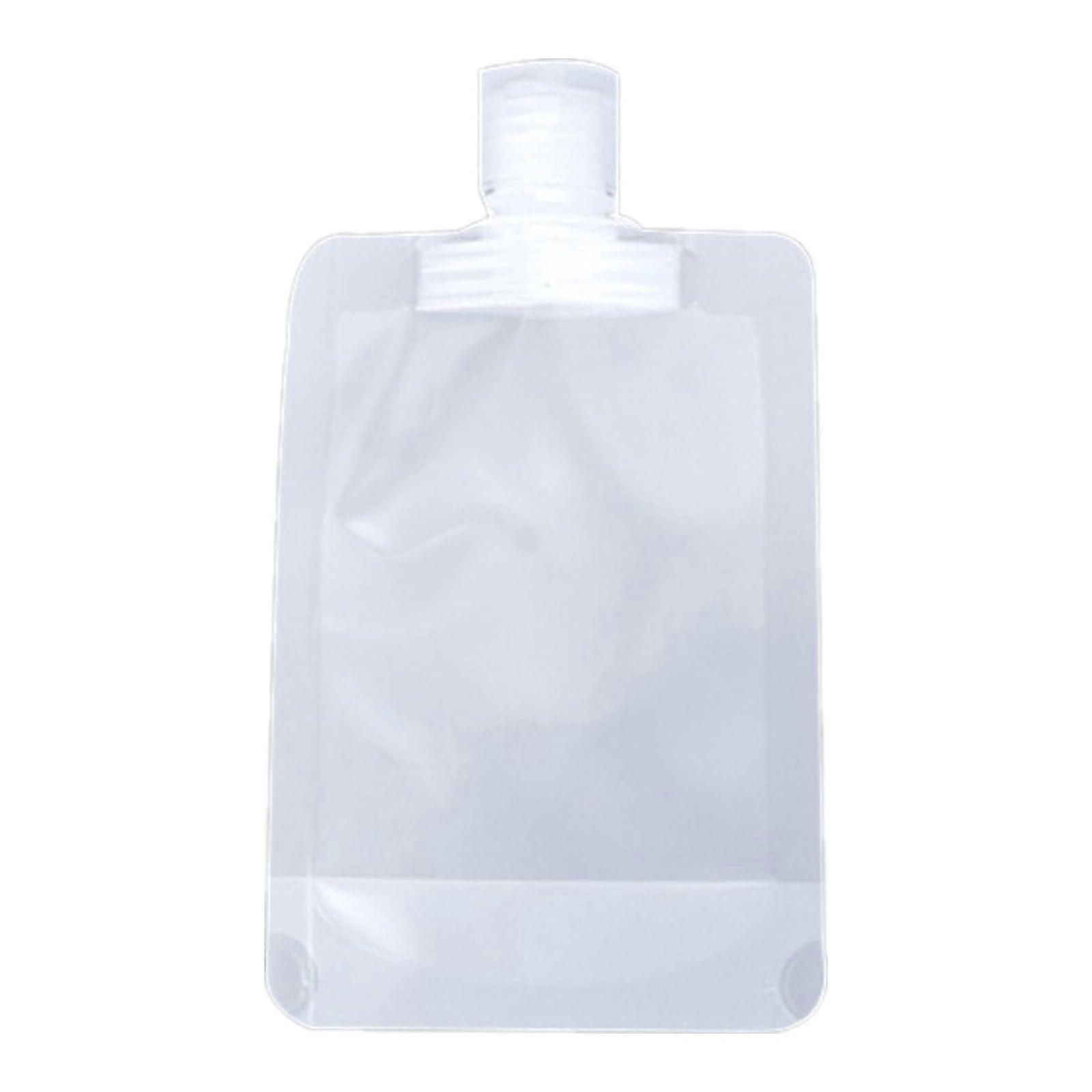 Clear Stand Up Pouch with Spout for Travel 30ml 50ml 100ml Leakproof Refillable Silicone Bag for Liquids