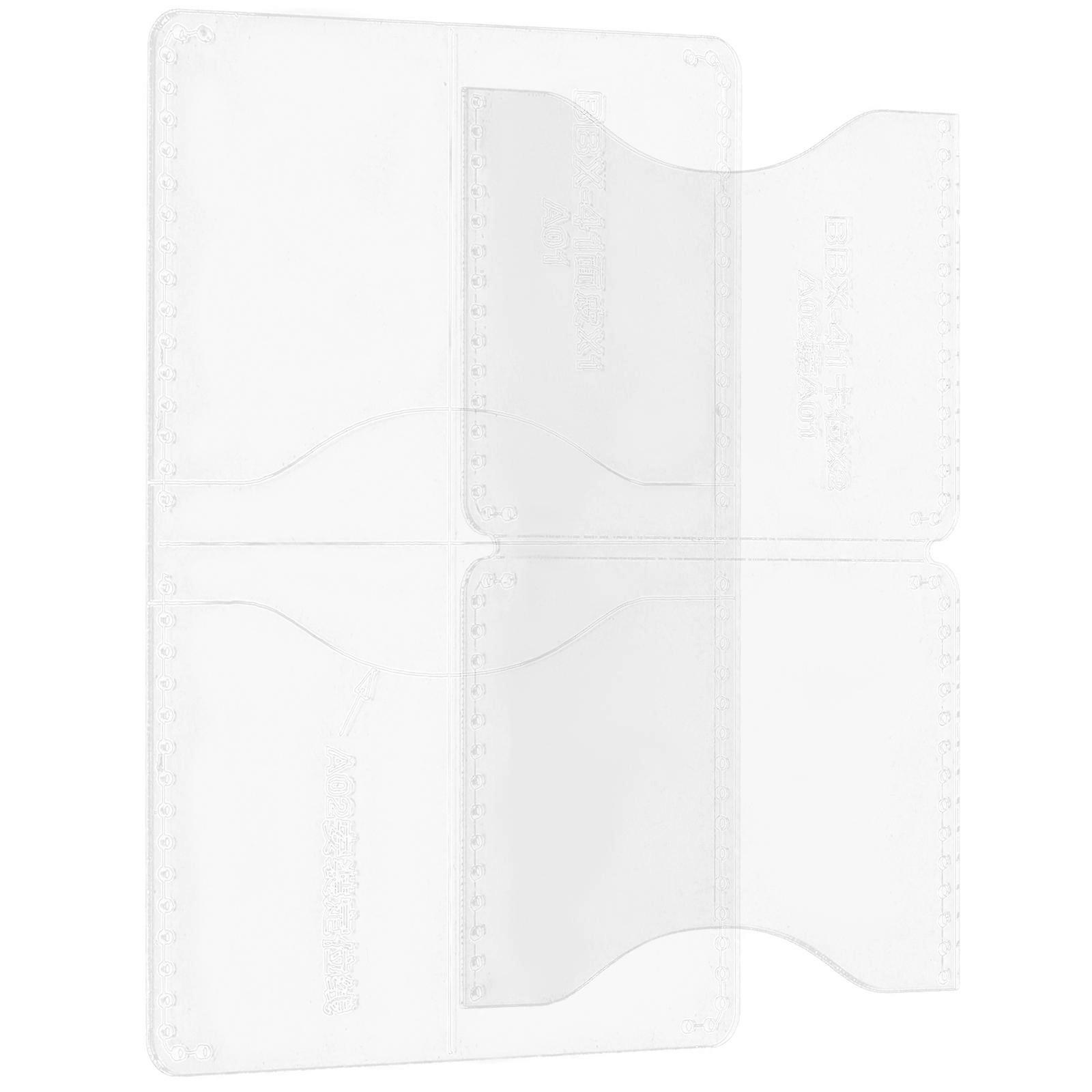 Multifunctional Wallet Ruler Template Bag Making Accessories Reusable Stencils For Leather Craft 2Set
