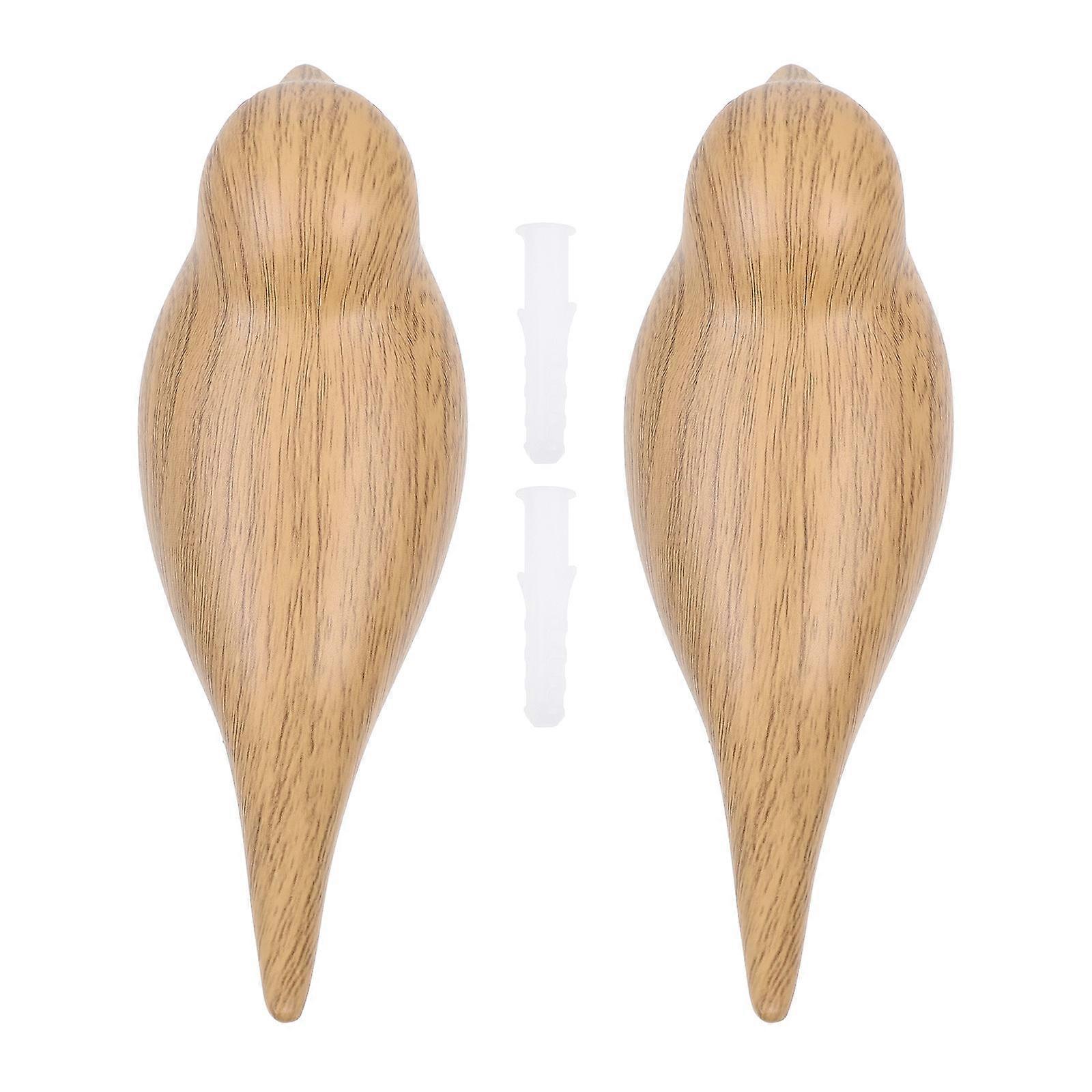 Wall Hooks 2Pcs Khaki Resin Key Hook Holder with Smooth No-Scratch Surface Design for Home Use