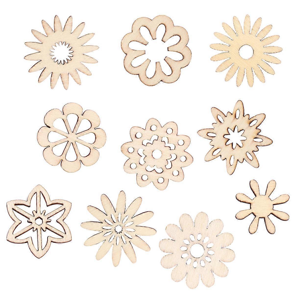 Wooden Star Slices 100pcs Craft Kit for Scrapbooking, Art Projects, Home Decor & Party Embellishments DIY Materials