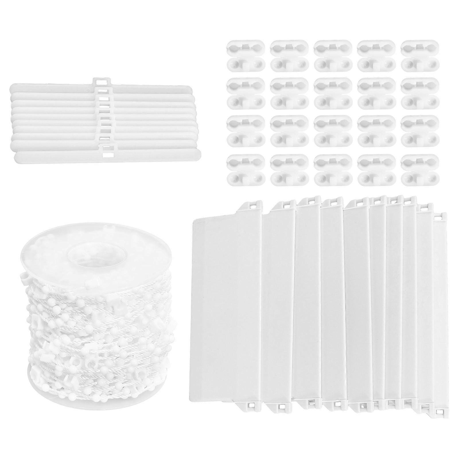 Vertical Blind Accessories Set   Bottom Chain Weights with Bead Connectors and Bottom Plates for Easy Installation