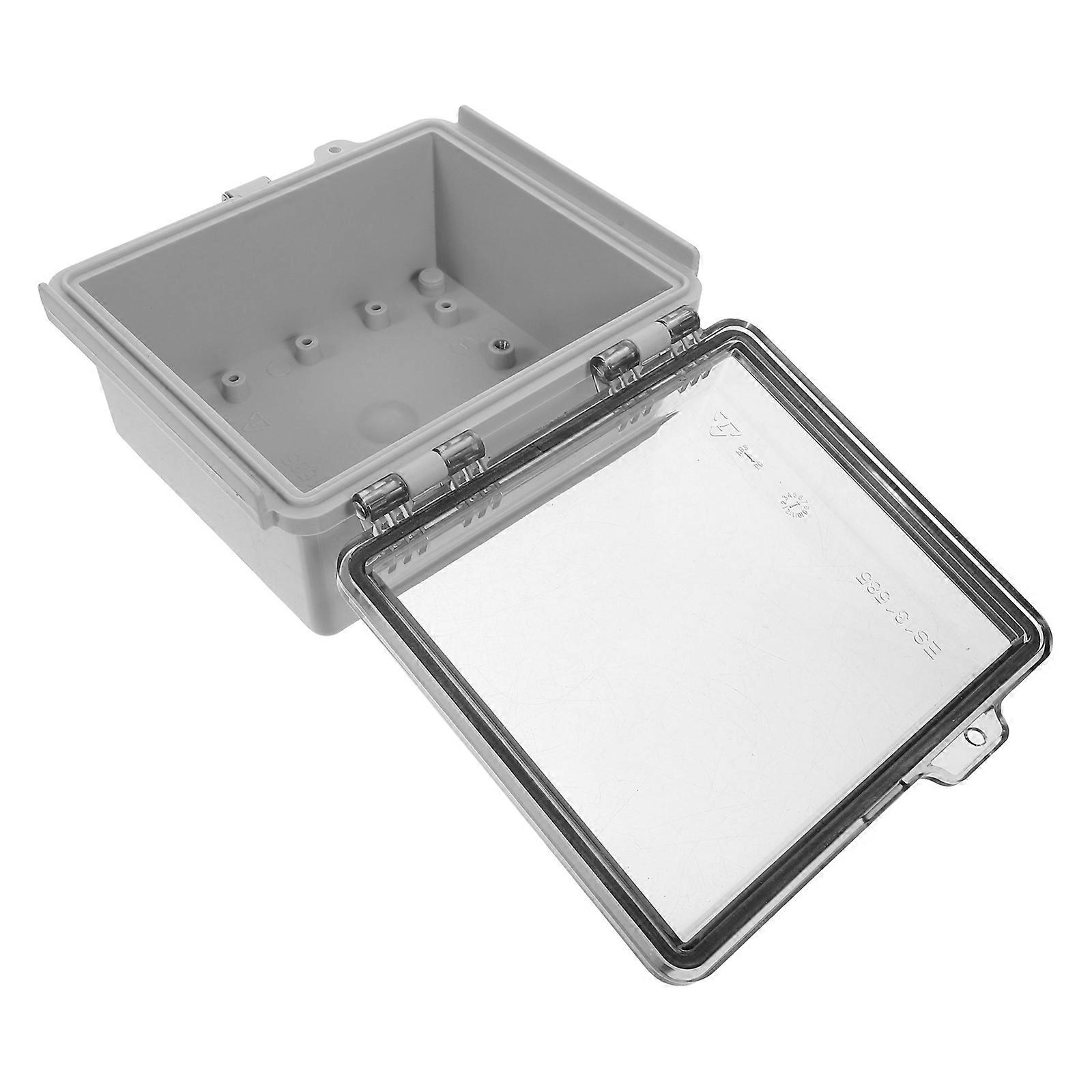 Durable Outdoor Electrical Box with Clear Lid for Project Connections – Lightweight Junction Storage Design