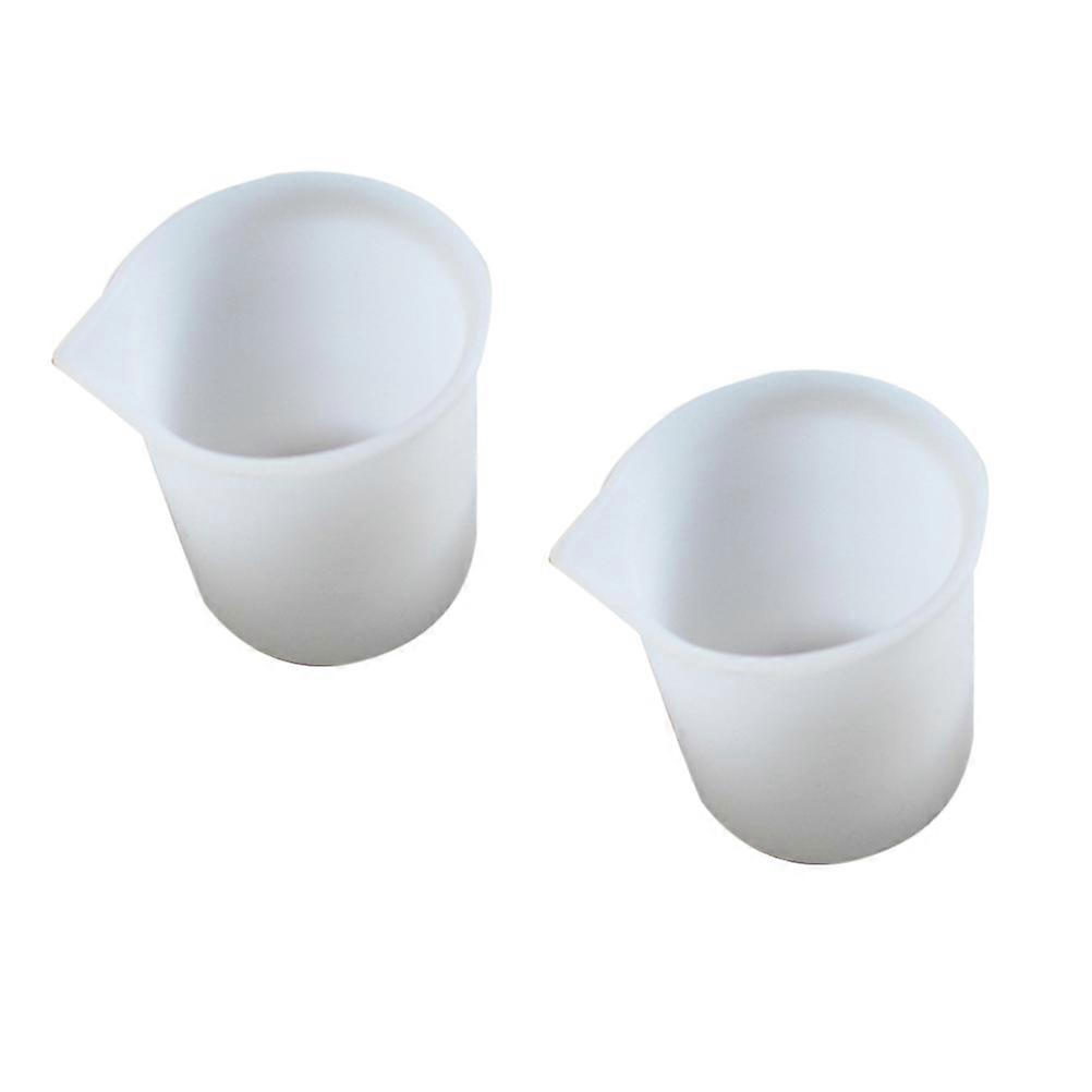 White Silicone Measuring Cups with Fine Graduations for Lab and Home Use 100ML