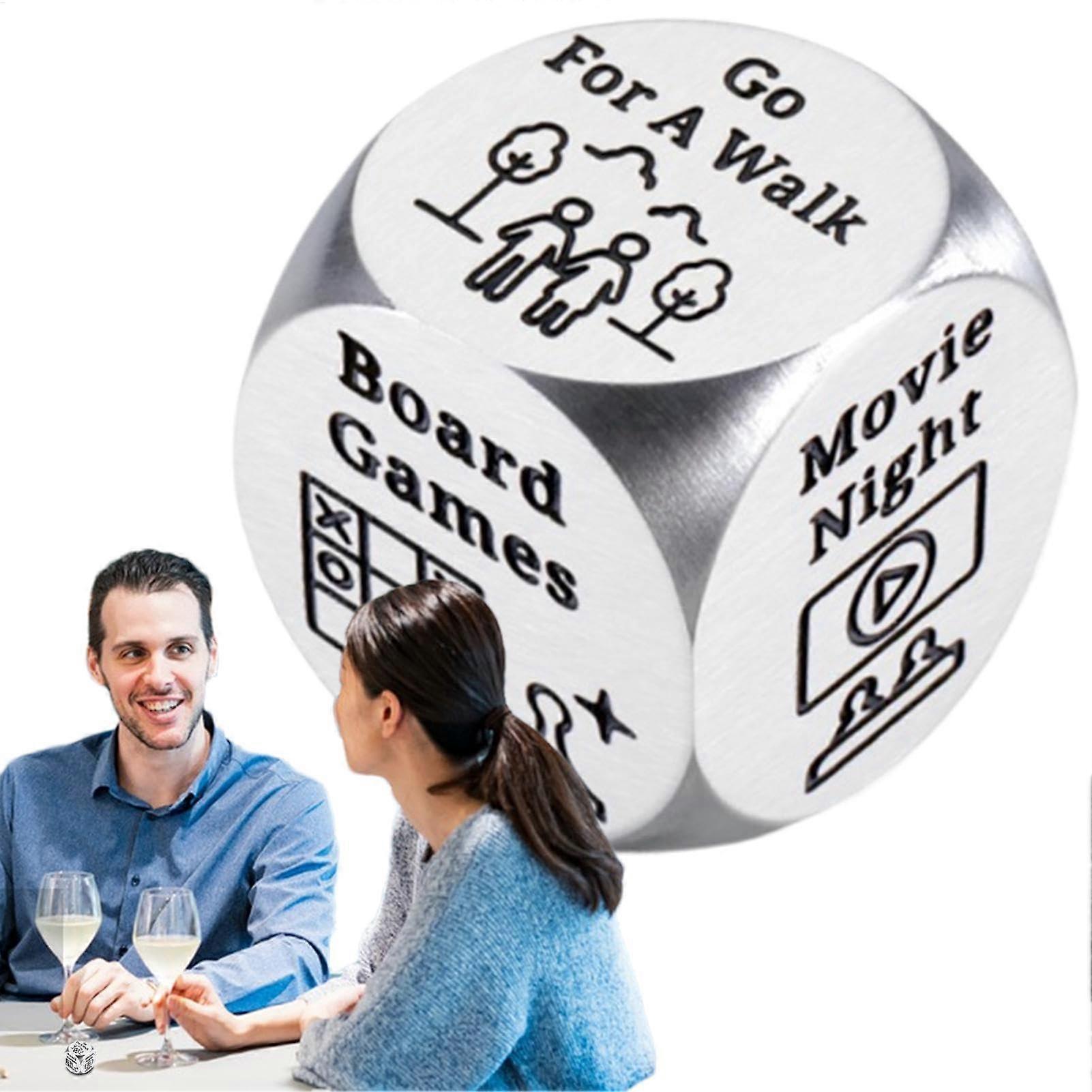 Decision Dice Game, Creative Decision-Making Dice, Fun Date Night Game for Couples, JC-26-4 Steel Toy