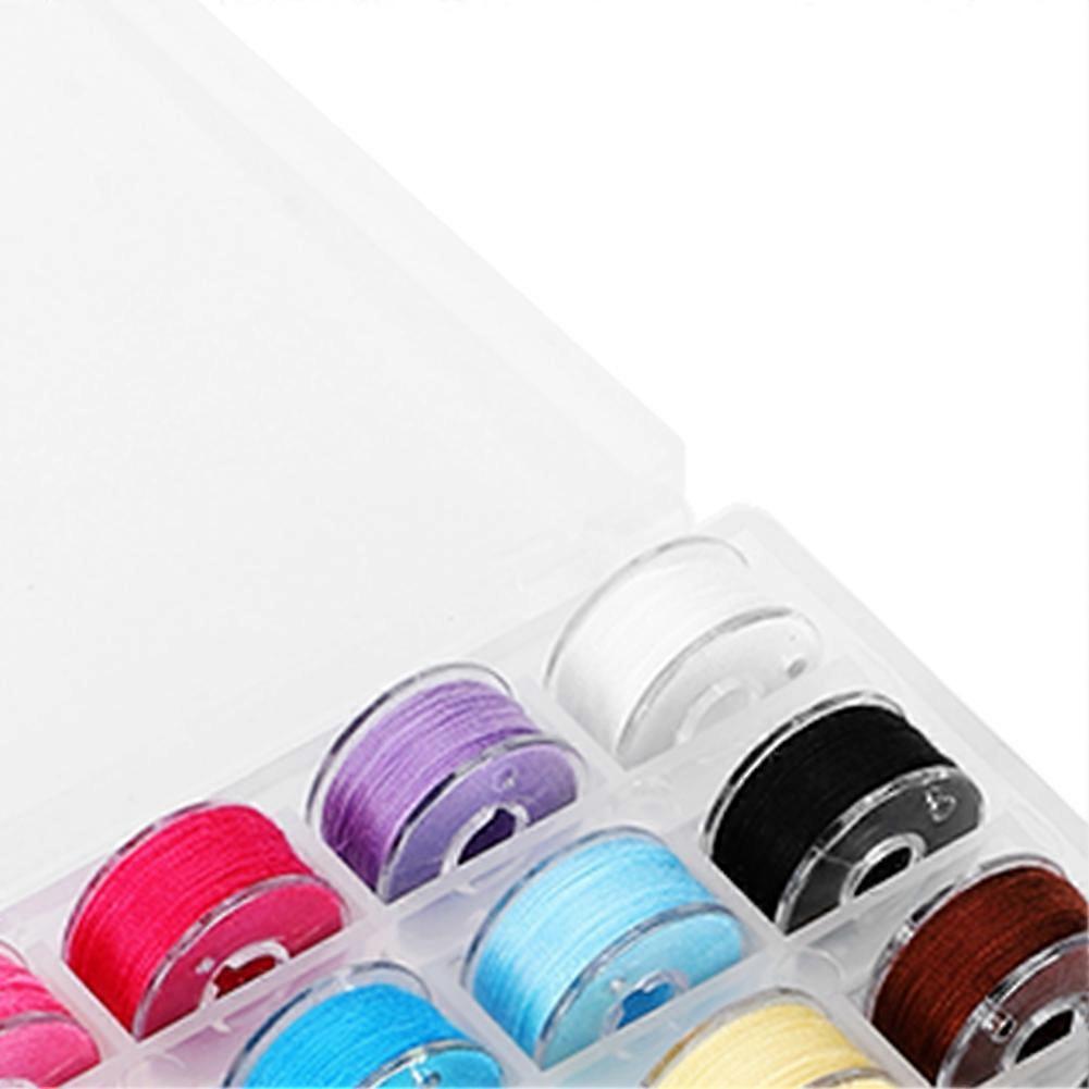 Bobbin with Thread Transparent Spool Sewing Embroidery Machine Accessories 36 Color Set