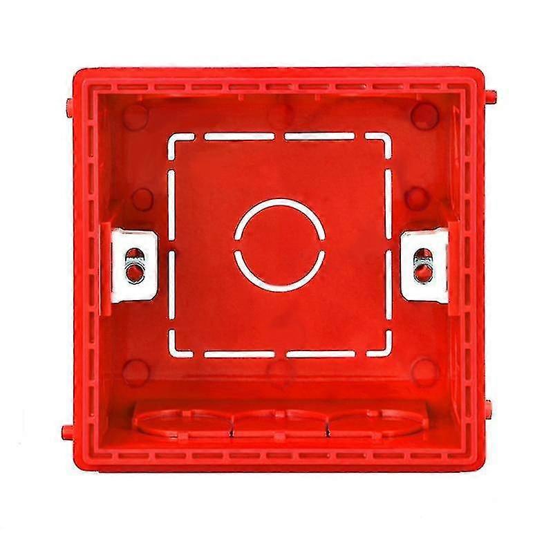 Red Atlectric Mounting Box for Switch & Socket Junction - Durable Electrical Wiring Accessory