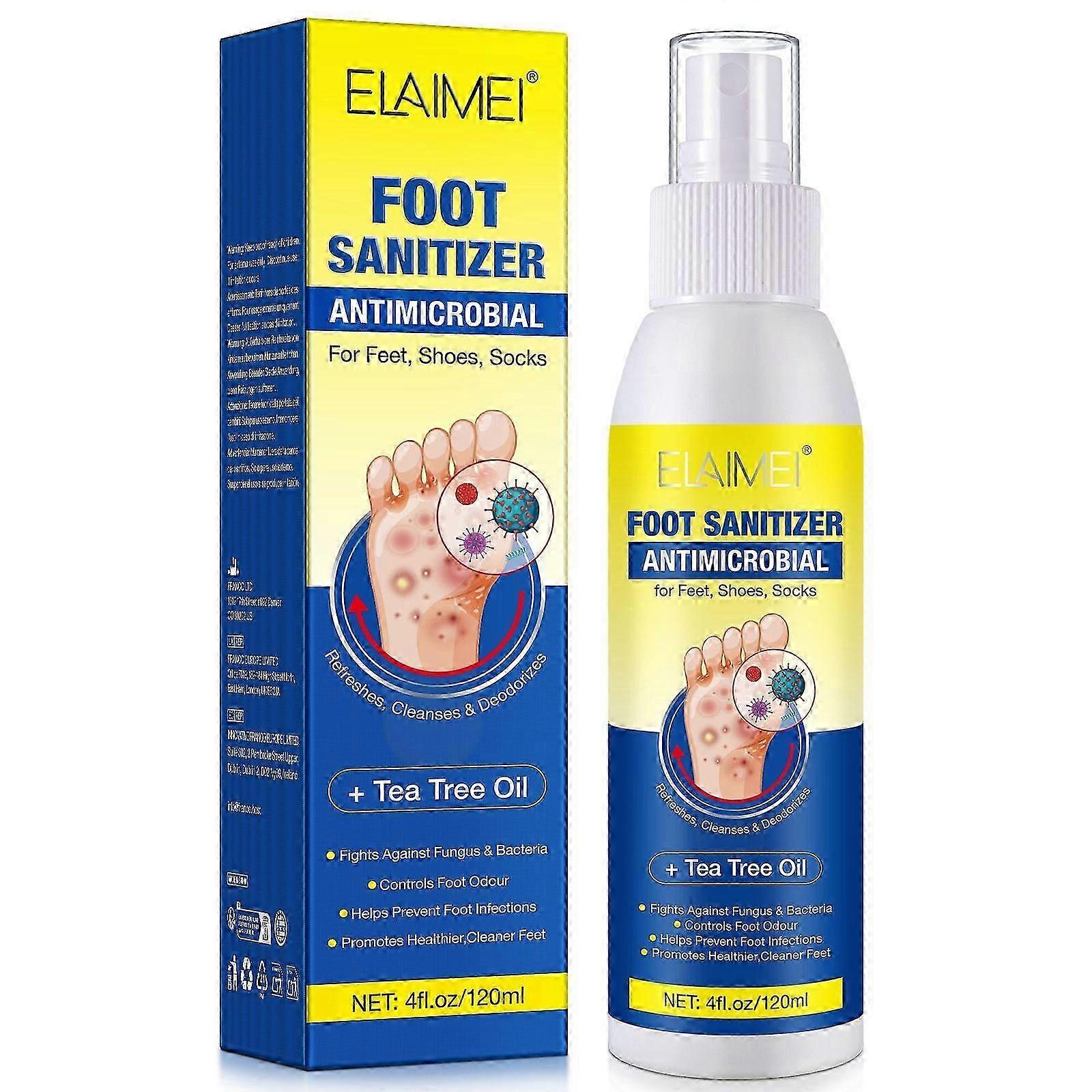 Çay Ağacı Yağı Ayak Spreyi, Şeffaf Ayak Spreyi, Ayakları ve Ayakkabıları Taze Tutar, Ayak için TeaTree OilSpray (120ml / 4.06 oz)