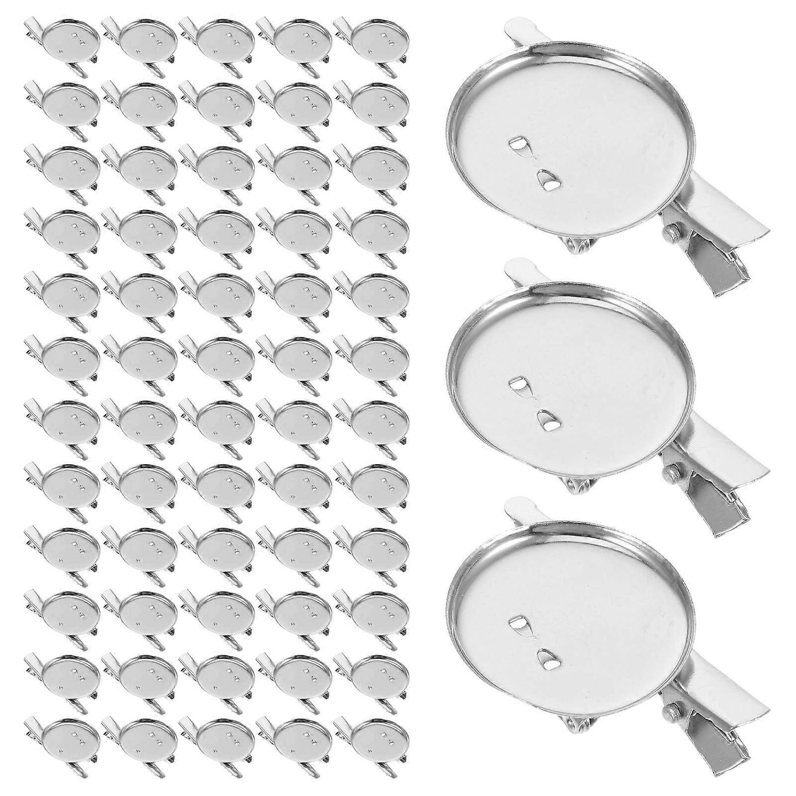 Boş Broş Tabanı Diy Takı Yapımı Demir Tepsi Broş Tabanı 3 CM Takı Işçiliği Için 100 Adet