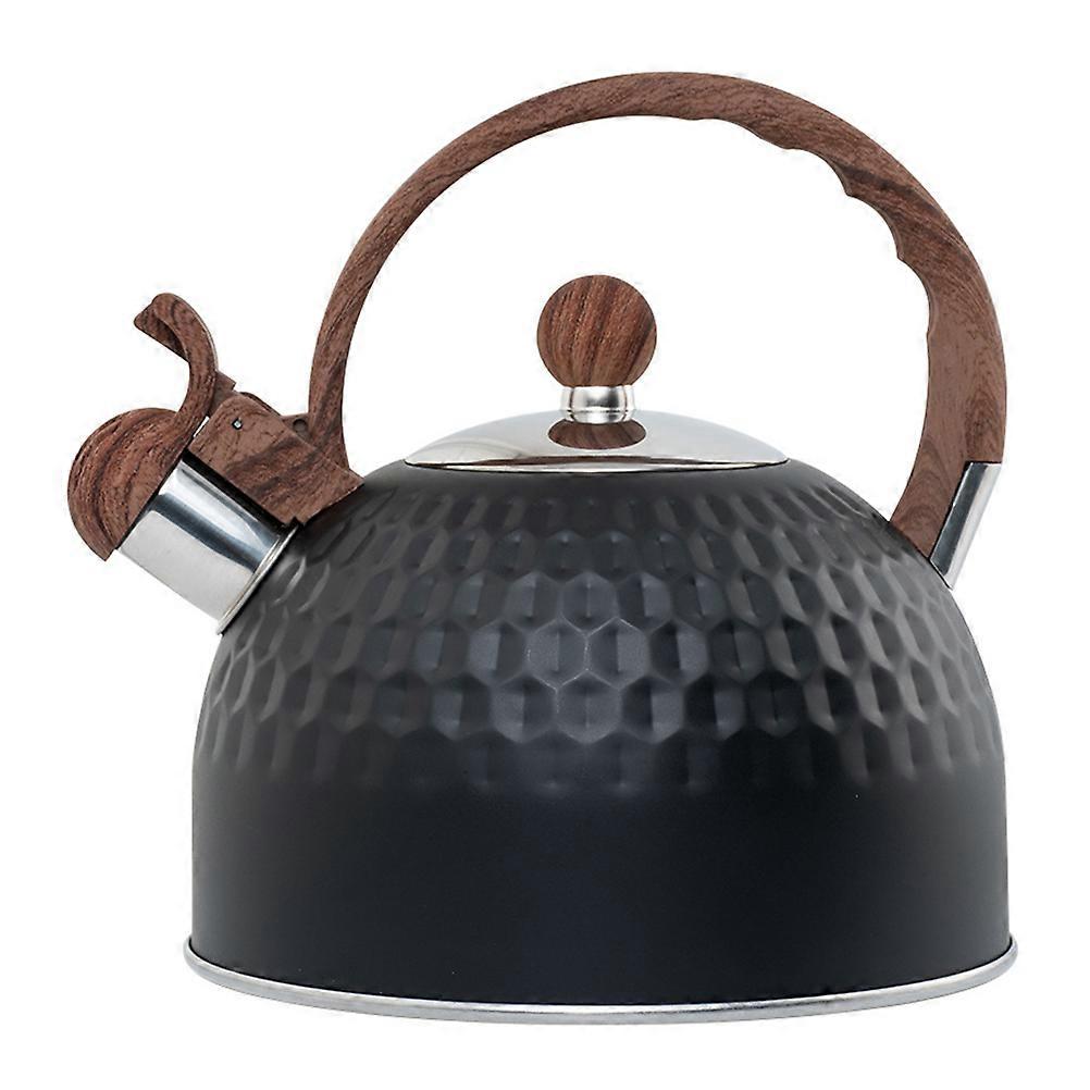 Stove Kettle Whistle Pot Household Users Black Prevent Excessive Boiling 2.5L 1Set