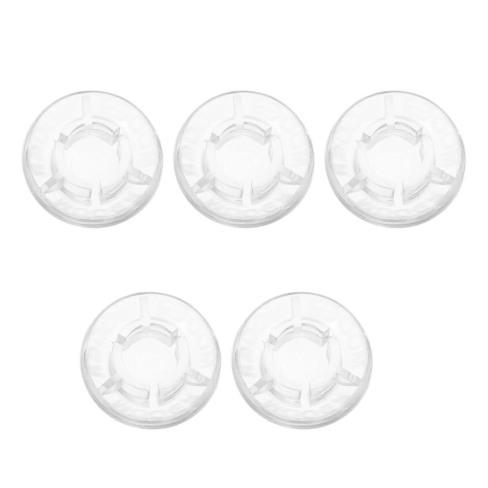 Pedal Footswitch Toppers Transparent Color Guitar Effect Footswitch Standard Design 2.5X2.5X0.6CM PC Material 5Pcs