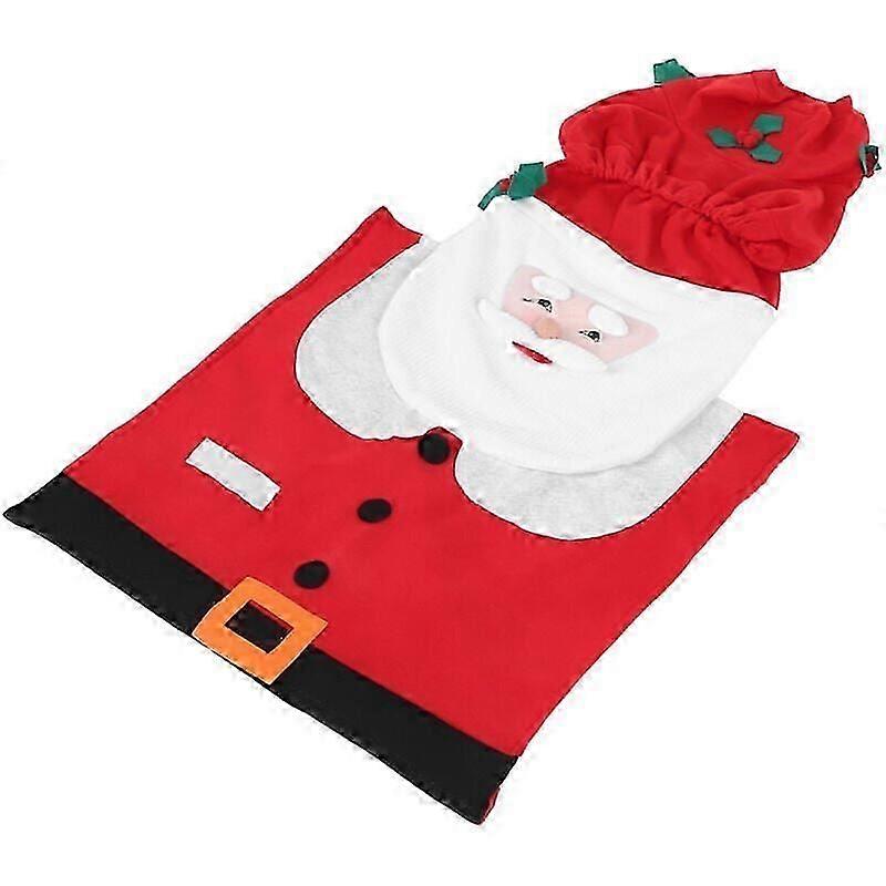 مجموعة غطاء مقعد المرحاض لعيد الميلاد للبالغين ، حصيرة الحمام ، الديكور المنزلي