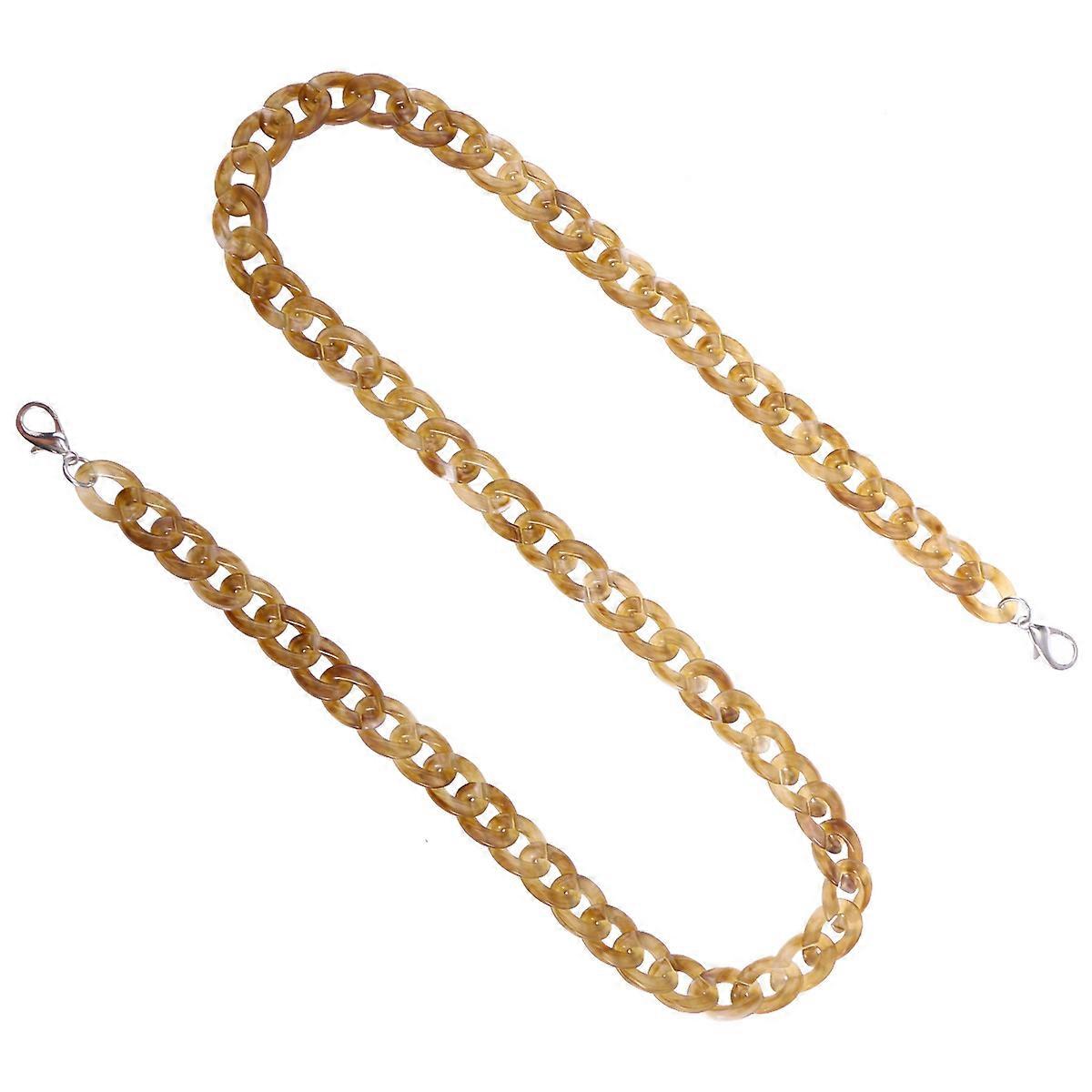 Chunky Resin Bag Strap Handbag Chain Replacement Practical For Gathering Party 60cm Eretmochelys Imbricata 1Pack
