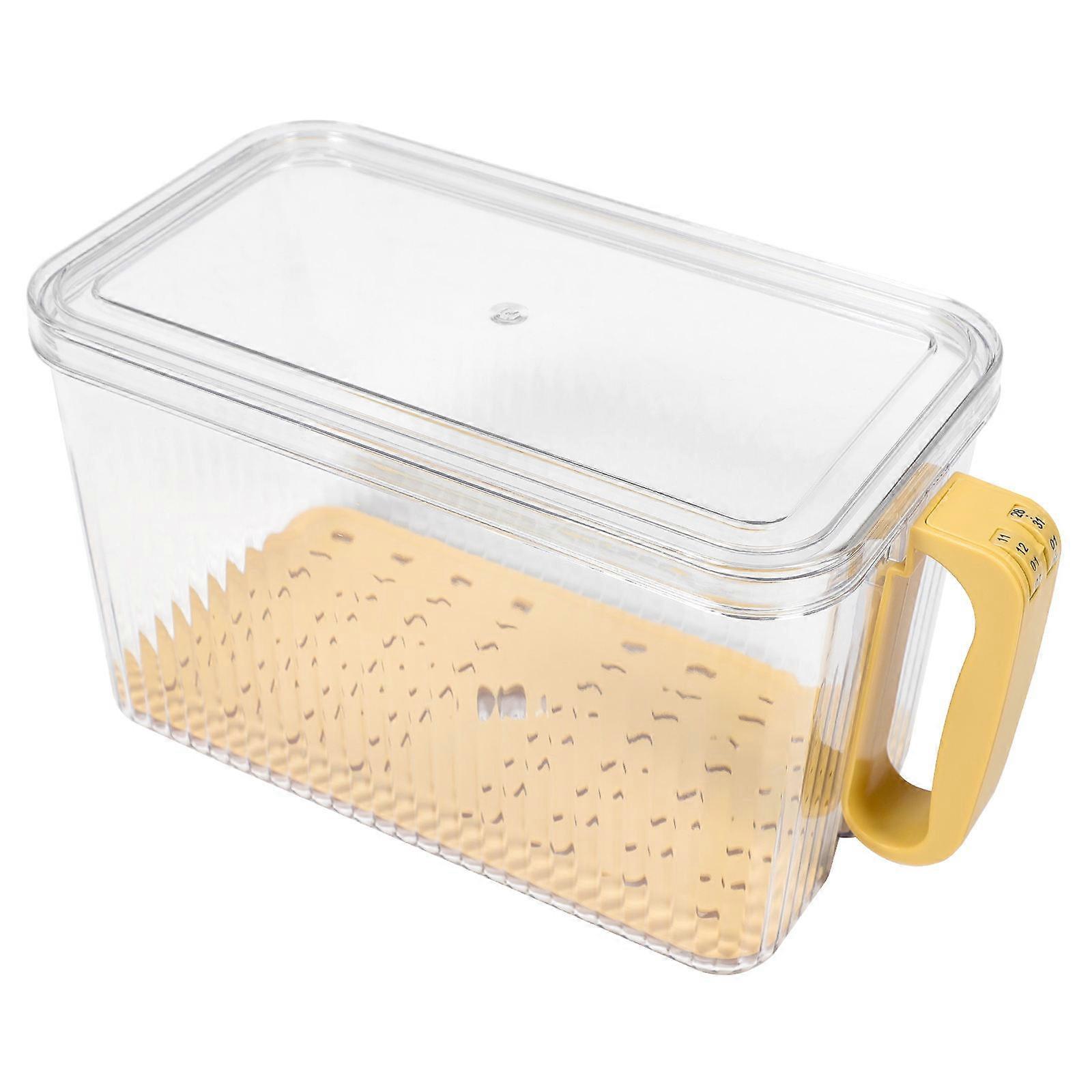 Toast Storage Container For Fridge Kitchen Organizer Rectangular Safe and Plastic 25.5x16cm 1Pcs
