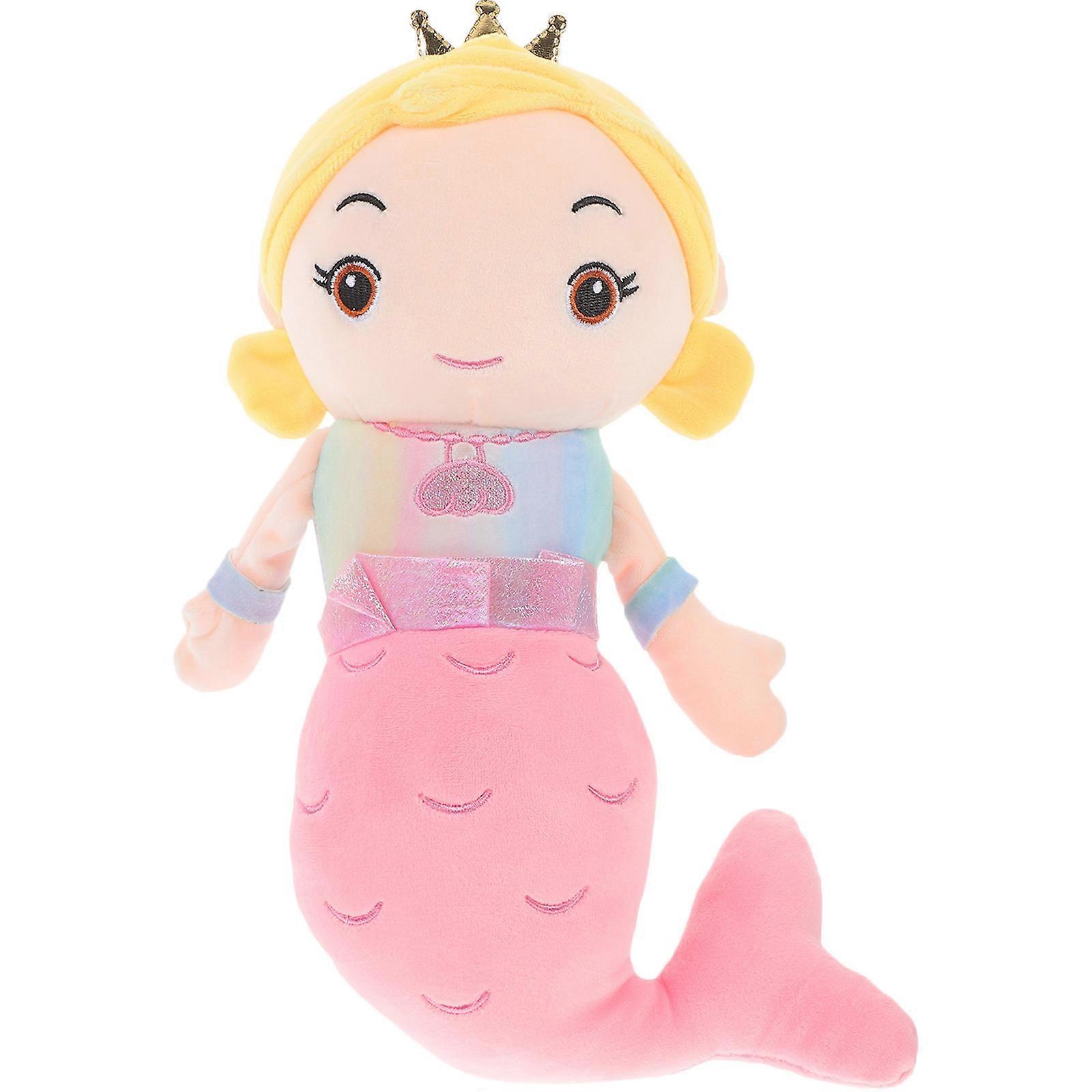 Adorable Light Pink Plush Mermaid Doll – Soft Stuffed Toy for Playtime, Hugging, and Home Decor