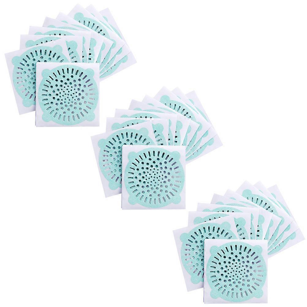 Anti-Blocking Hair Sticker Nonwovens Home Hair Filter Light Green 10x10cm Insect Prevention 3 Bags of 30Pcs